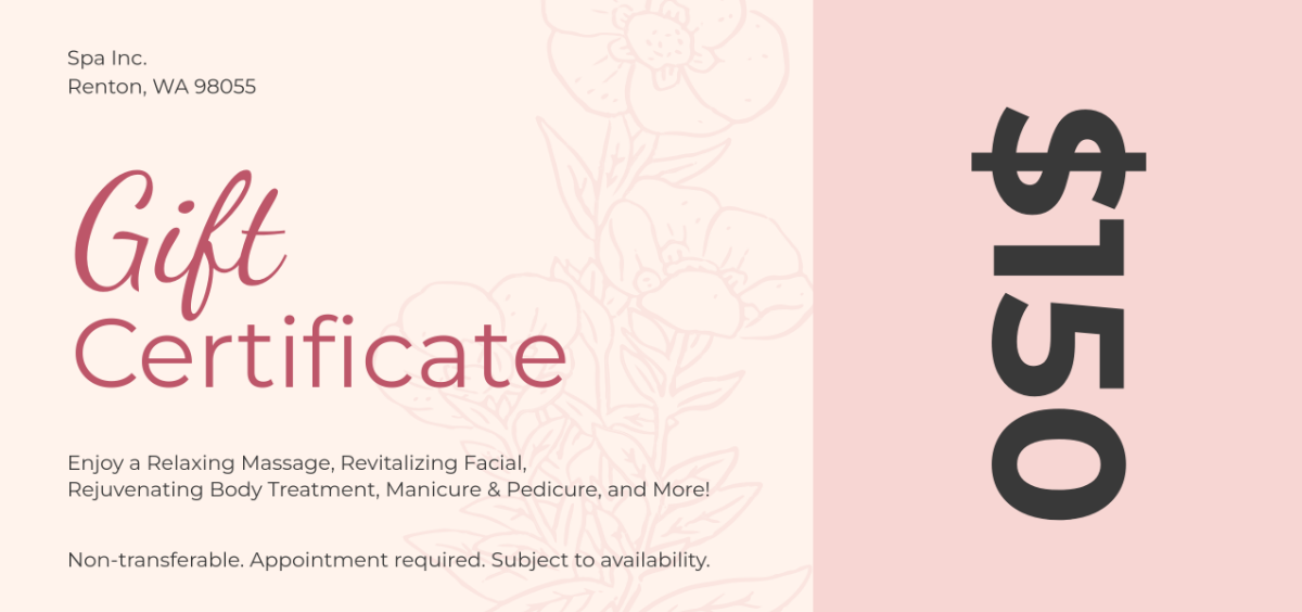 Free Gift Spa Certificate Template to Edit Online Free Gift Spa Certificate Template to Edit Online