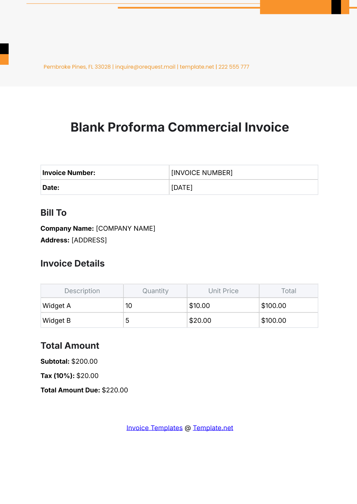 Free Blank Proforma Commercial Invoice Template to Edit Online Free Blank Proforma Commercial Invoice Template to Edit Online