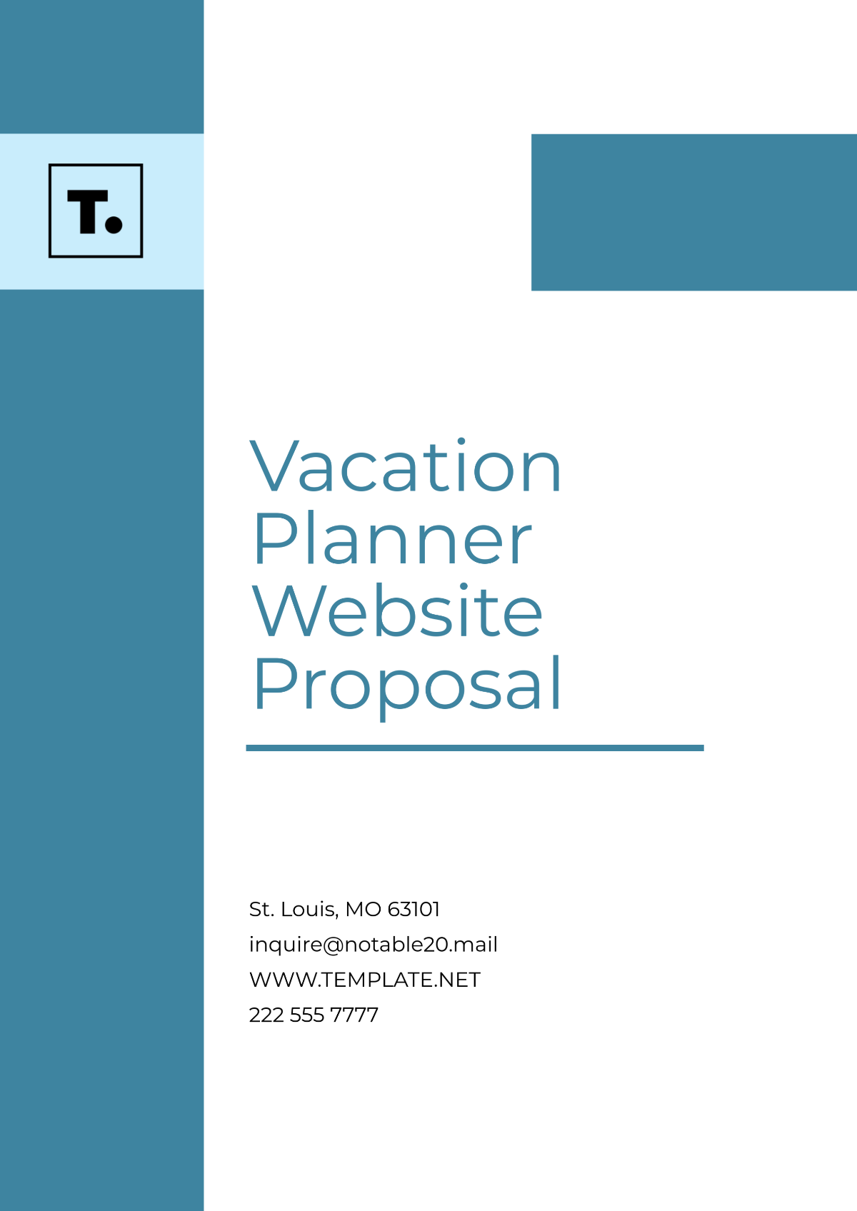 Free Vacation Planner Website Proposal Template to Edit Online Free Vacation Planner Website Proposal Template to Edit Online