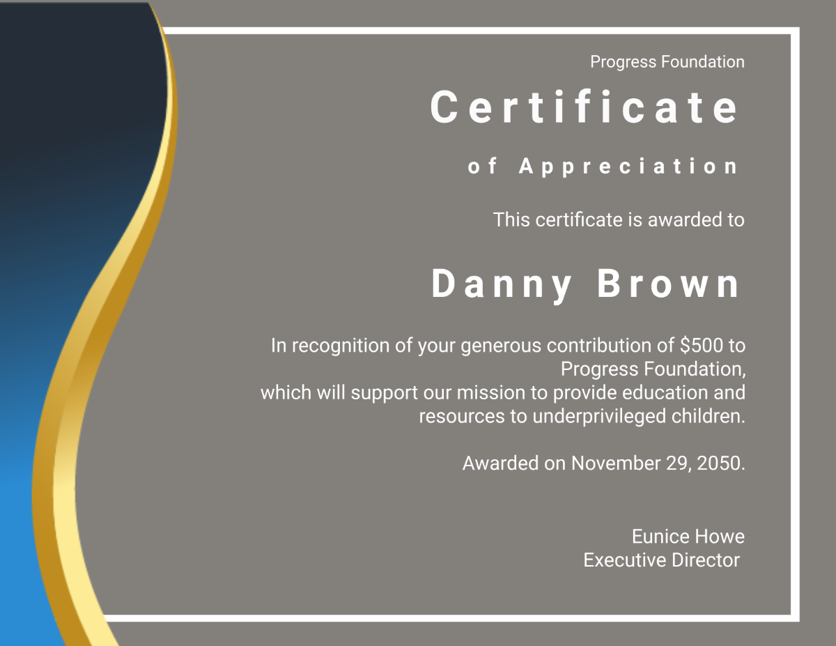 Free Printable Donation Certificate Template to Edit Online Free Printable Donation Certificate Template to Edit Online