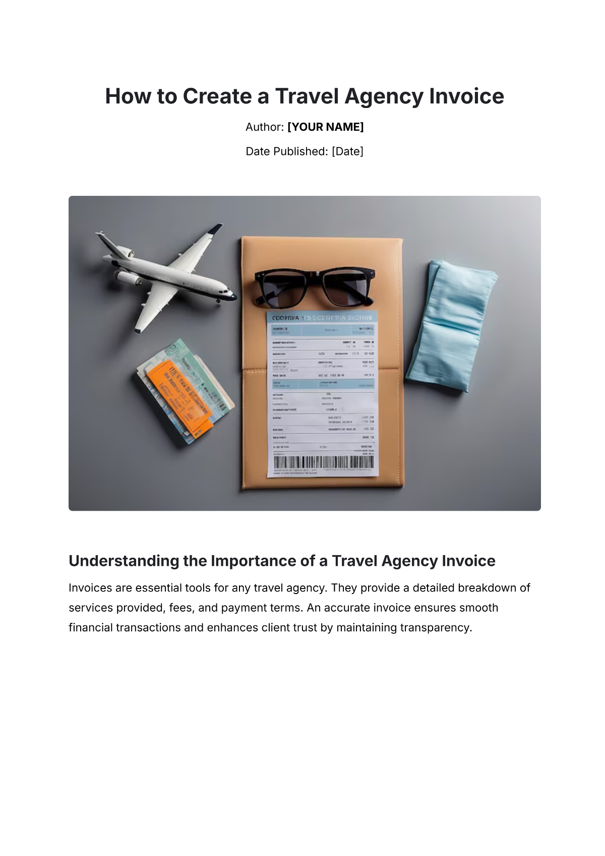 Free How to Create a Travel Agency Invoice to Edit Online Free How to Create a Travel Agency Invoice to Edit Online