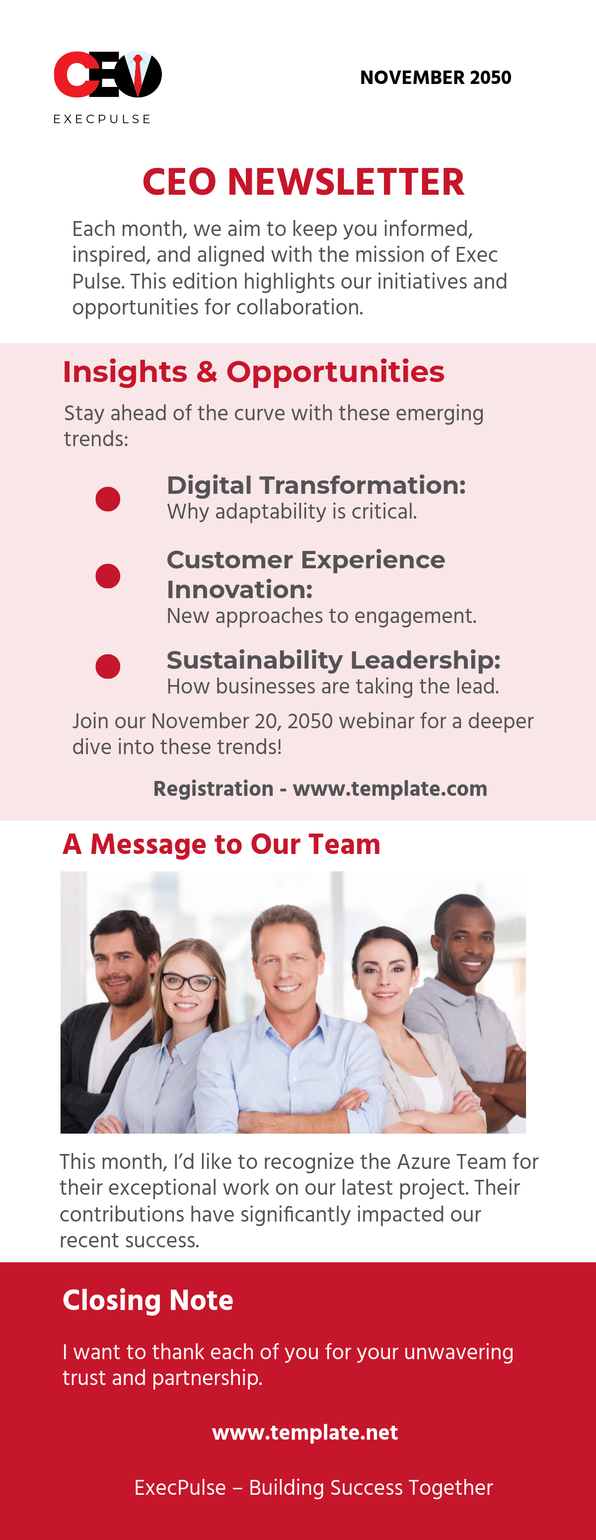 Free CEO Newsletter Template to Edit Online Free CEO Newsletter Template to Edit Online