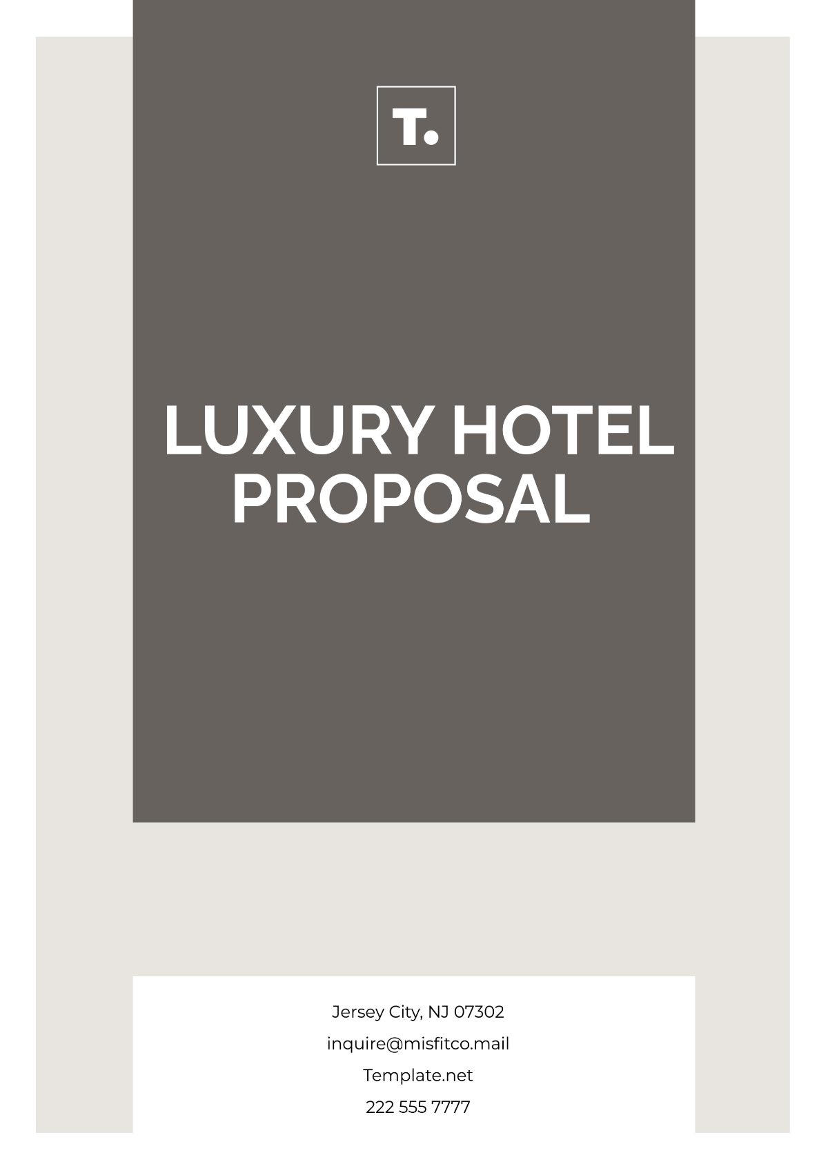 Luxury Hotel Proposal Template
