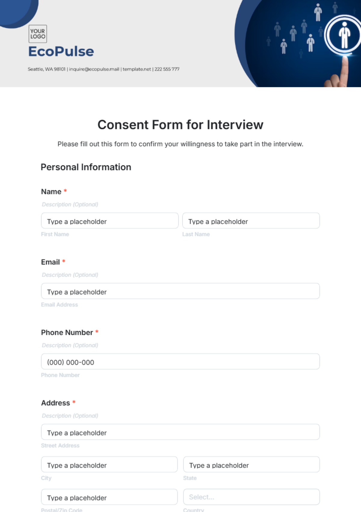 Free Consent Form for Interview Template to Edit Online Free Consent Form for Interview Template to Edit Online