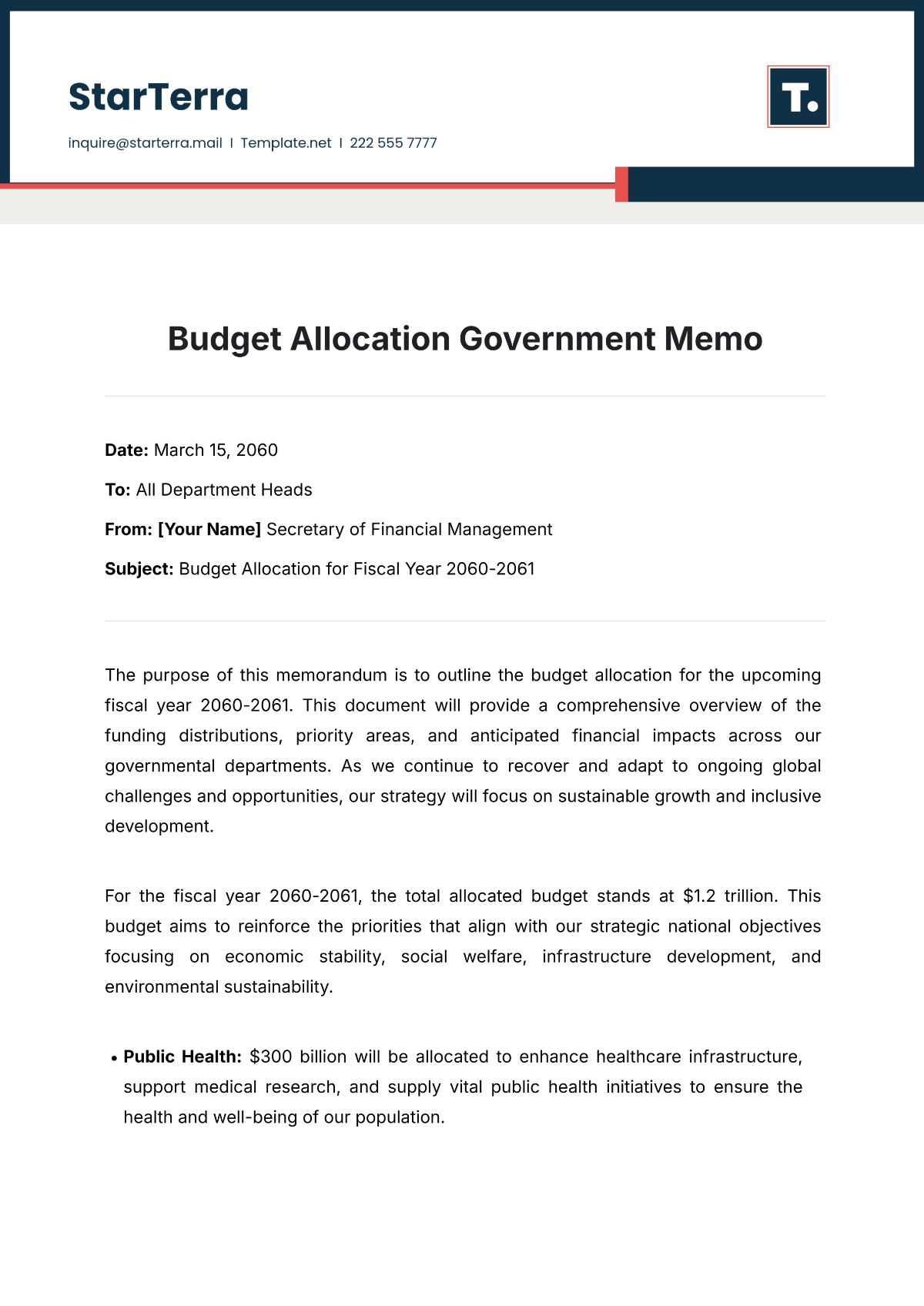 Free Budget Allocation Government Memo Template to Edit Online Free Budget Allocation Government Memo Template to Edit Online