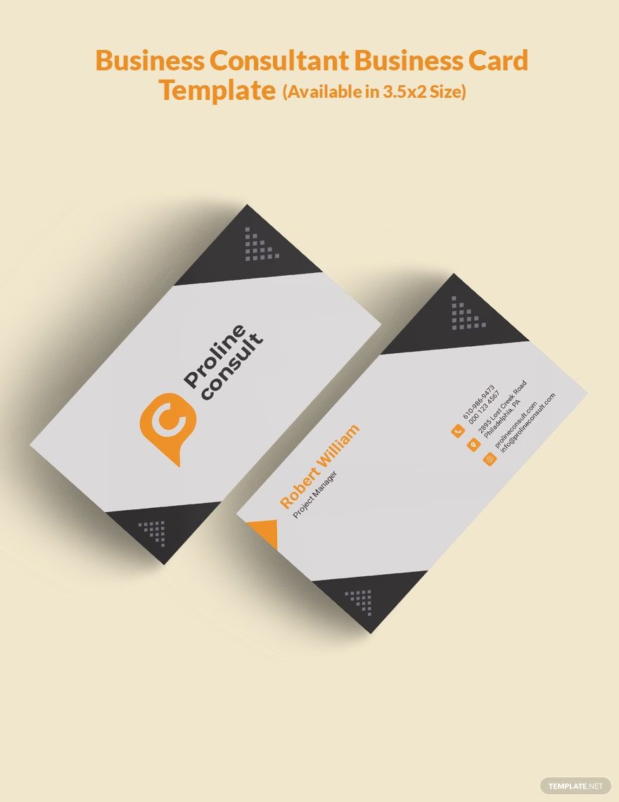 Business Consultant Business Card Template Business Consultant Business Card Template