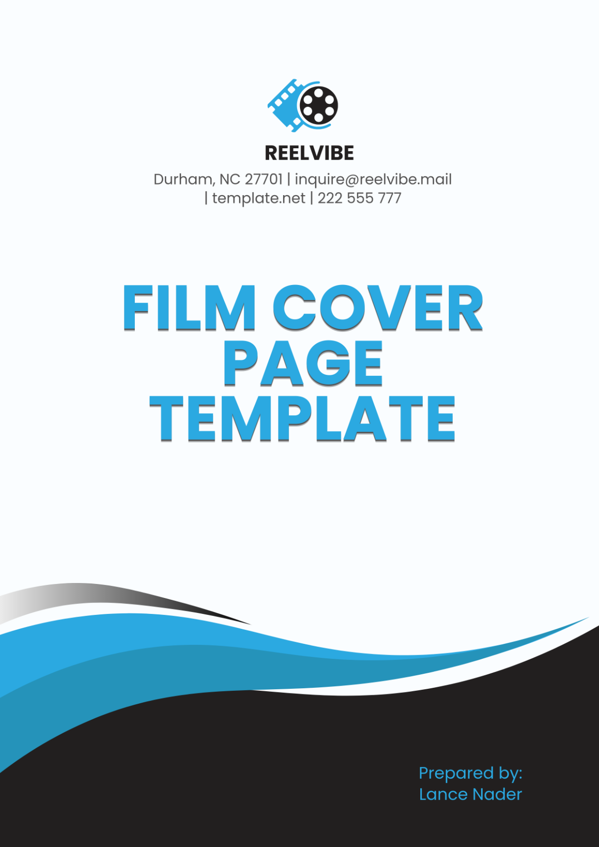 Free Film Cover Page Template to Edit Online Free Film Cover Page Template to Edit Online