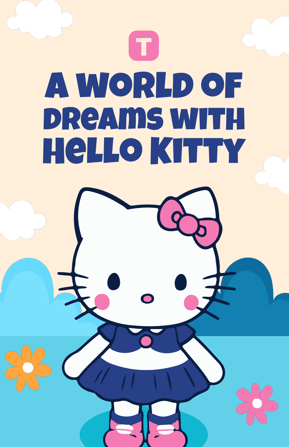 Free Blue Hello Kitty Poster Template to Edit Online Free Blue Hello Kitty Poster Template to Edit Online