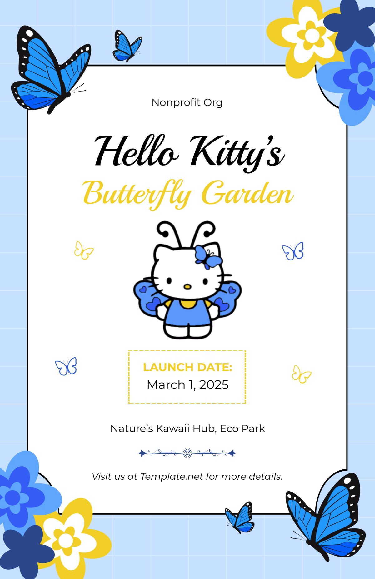 Free Hello Kitty Butterfly Poster Template to Edit Online Free Hello Kitty Butterfly Poster Template to Edit Online