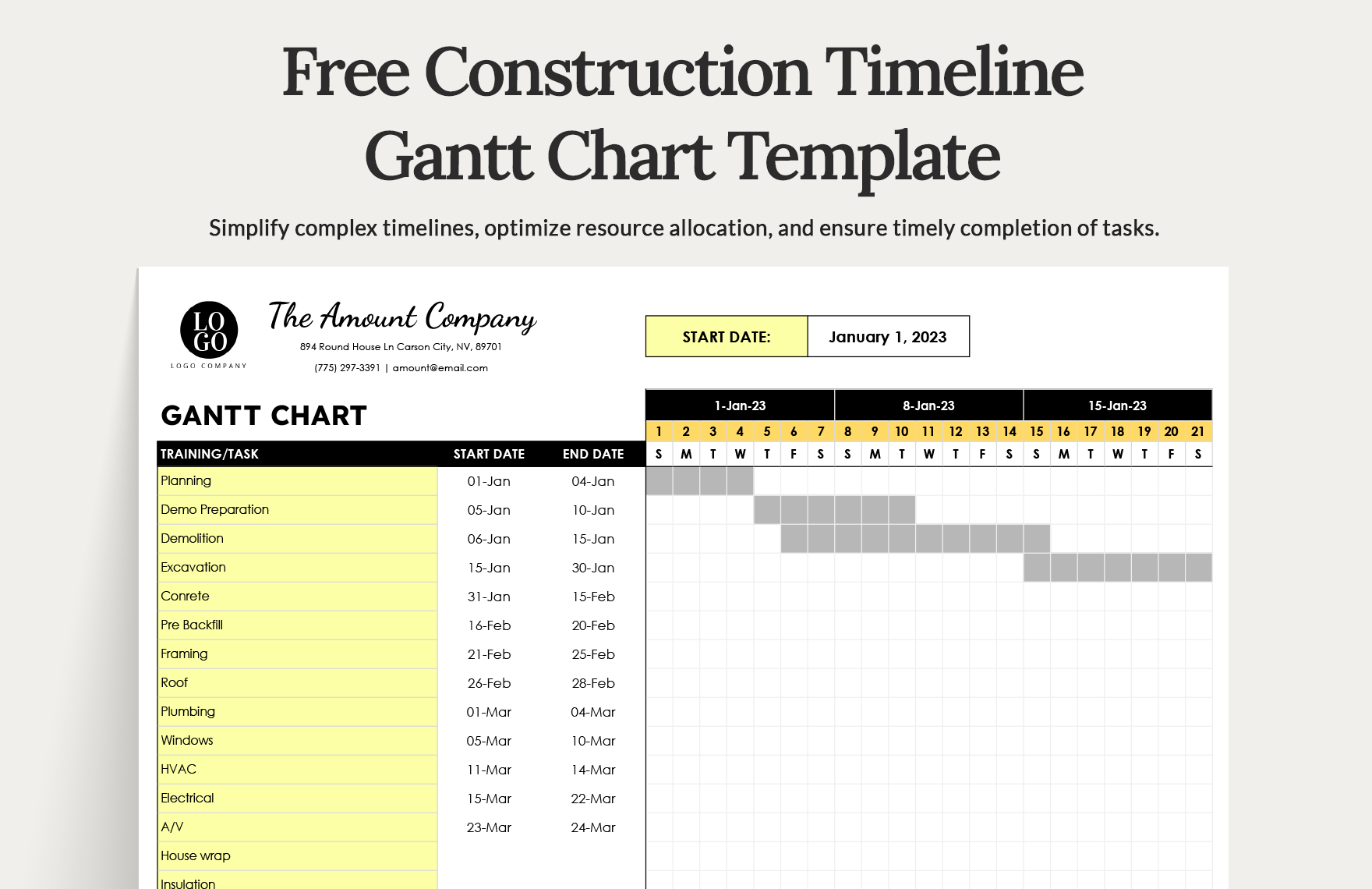 Construction Timeline Gantt Chart Template Construction Timeline Gantt Chart Template