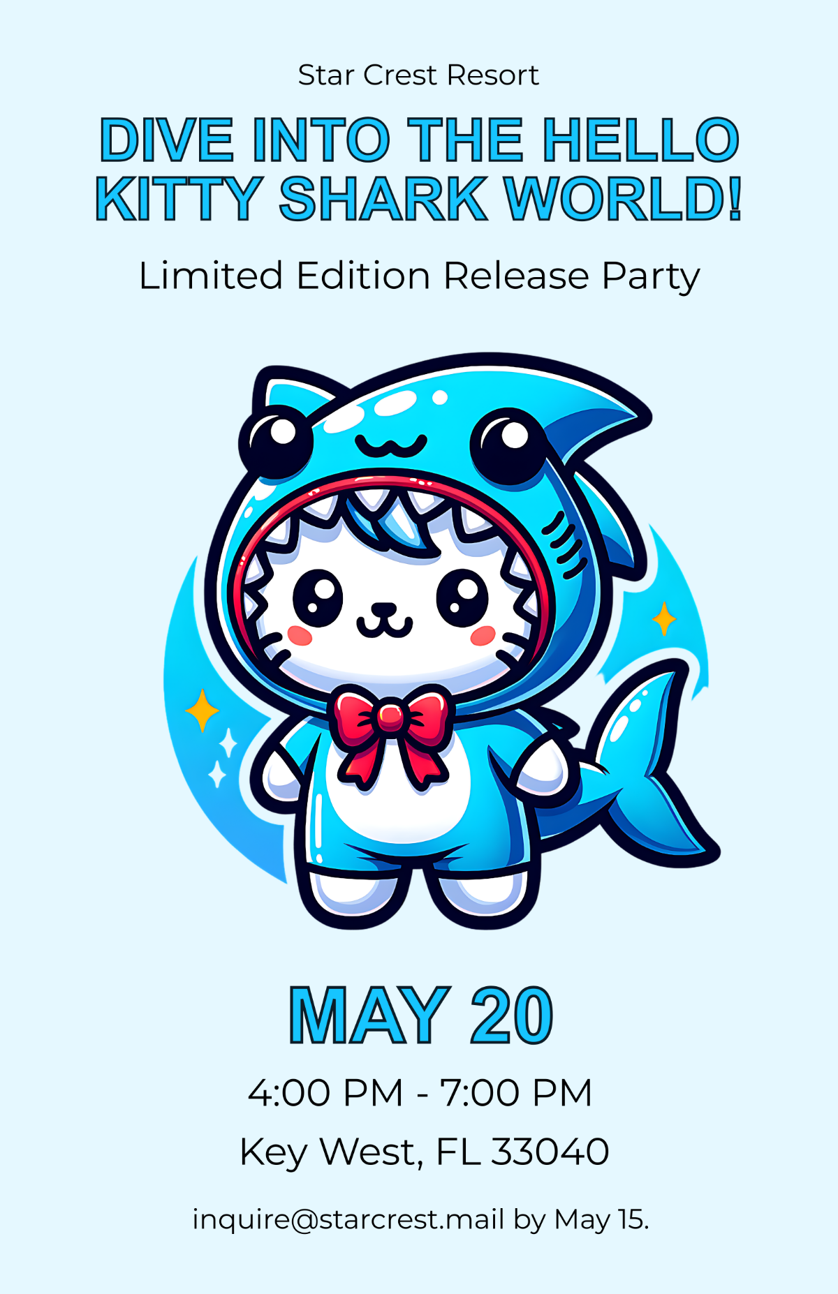 Free Hello Kitty Shark Theme Poster Template to Edit Online Free Hello Kitty Shark Theme Poster Template to Edit Online