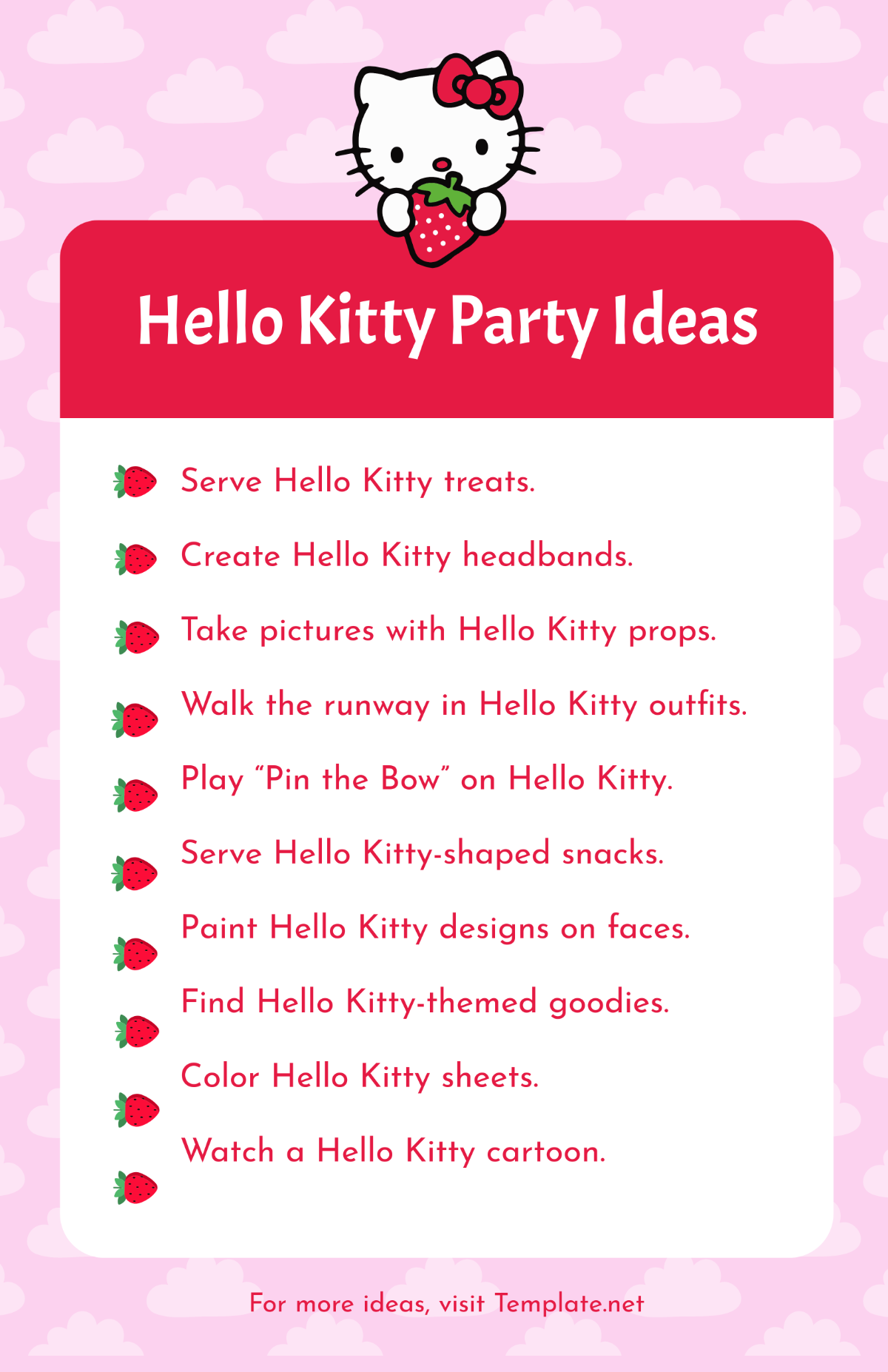Free Hello Kitty Party Ideas Poster Template to Edit Online Free Hello Kitty Party Ideas Poster Template to Edit Online