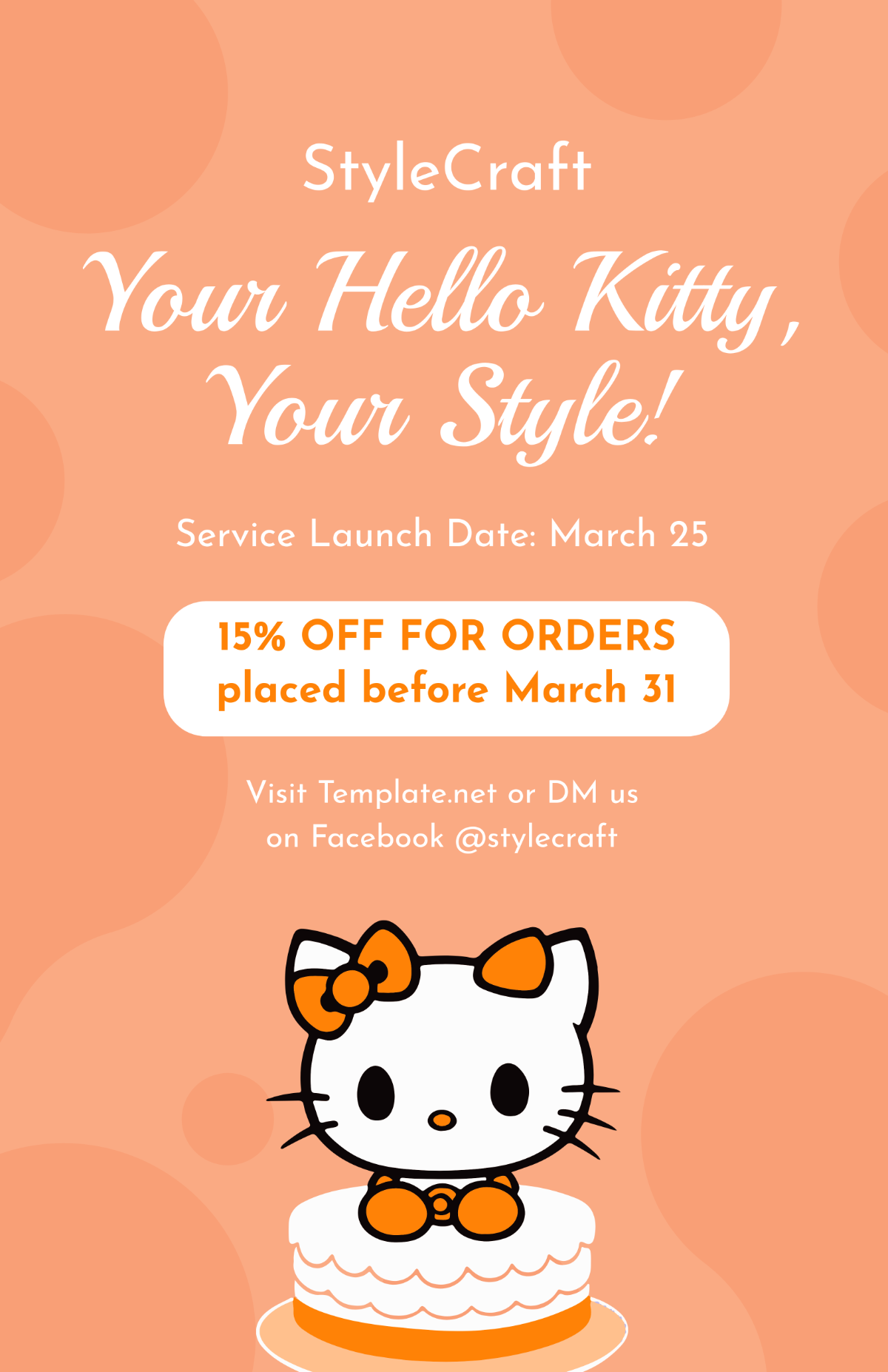Free Hello Kitty Custom Poster Template to Edit Online Free Hello Kitty Custom Poster Template to Edit Online