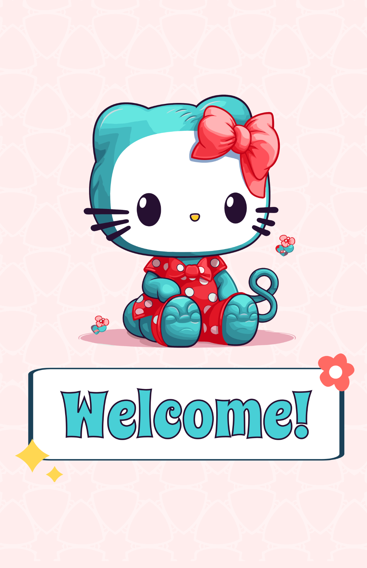 Free Hello Kitty Welcome Sign Poster Template to Edit Online Free Hello Kitty Welcome Sign Poster Template to Edit Online
