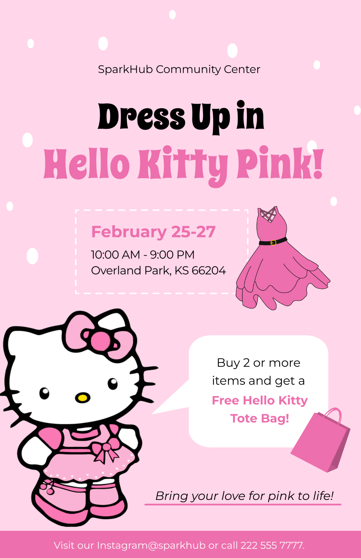 Free Hello Kitty Pink Themes Poster Template to Edit Online Free Hello Kitty Pink Themes Poster Template to Edit Online