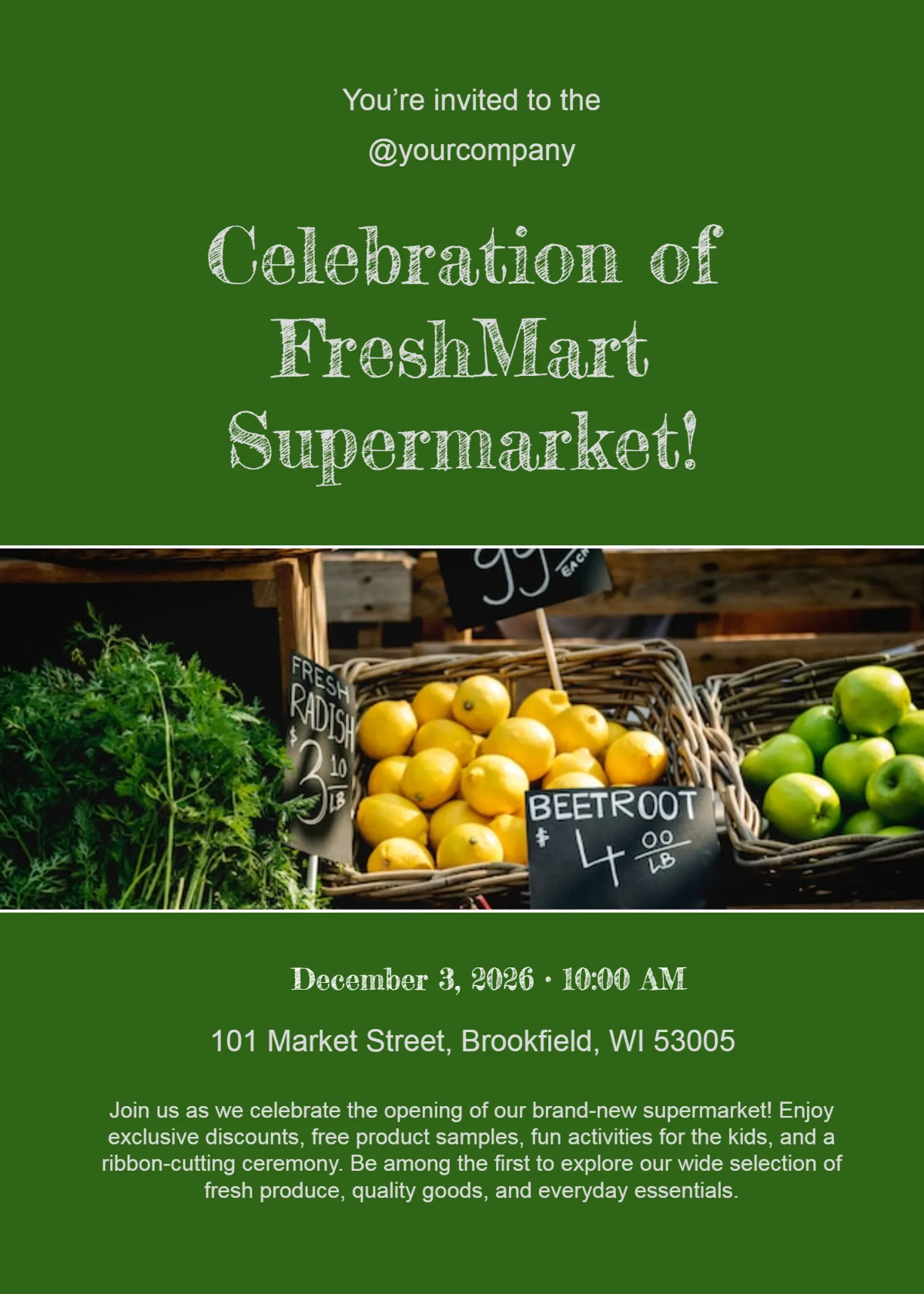 Free Supermarket Grand Opening Invitation Template to Edit Online Free Supermarket Grand Opening Invitation Template to Edit Online