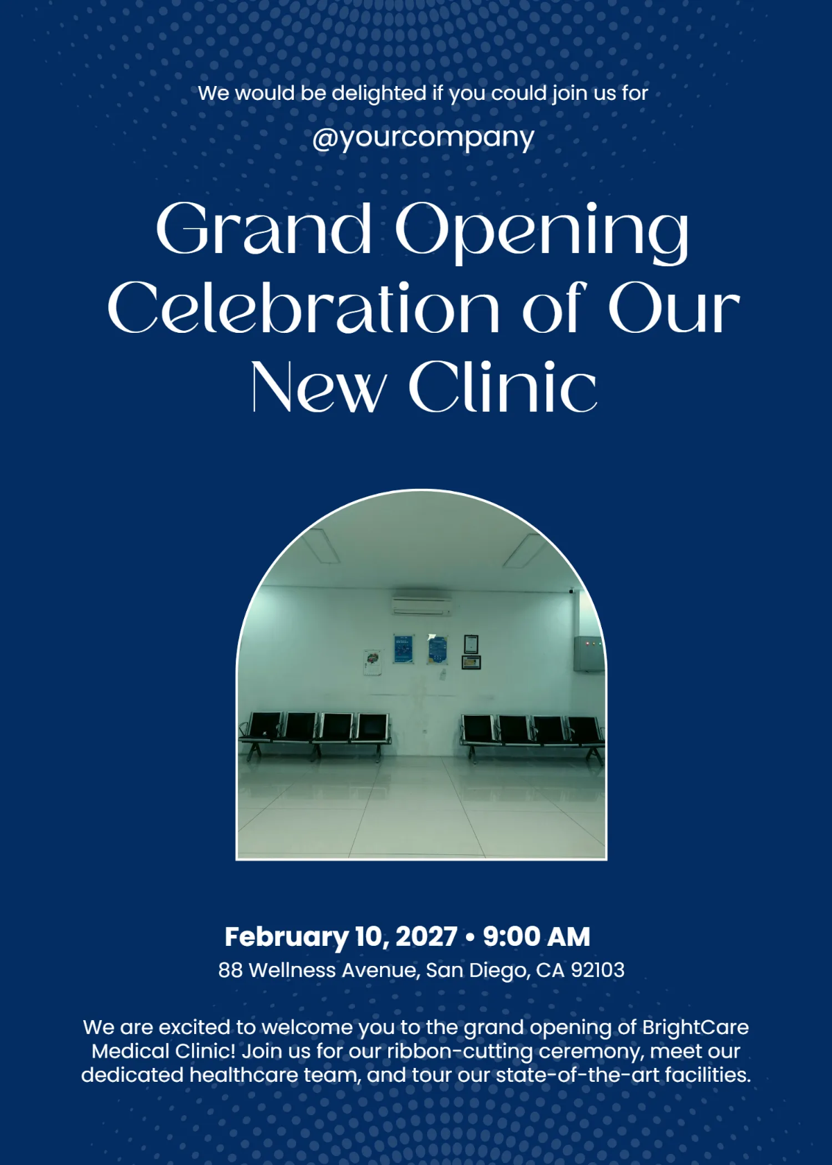 Free Clinic Grand Opening Invitation Template to Edit Online Free Clinic Grand Opening Invitation Template to Edit Online