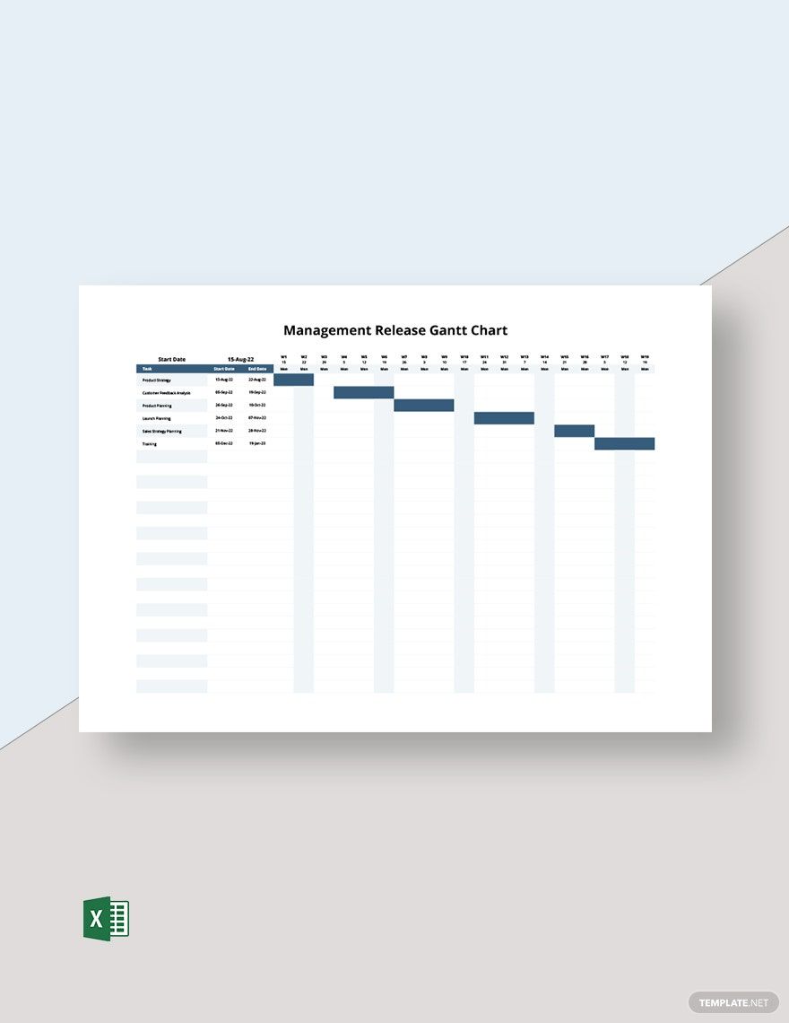 Management Release Gantt Chart Template Management Release Gantt Chart Template