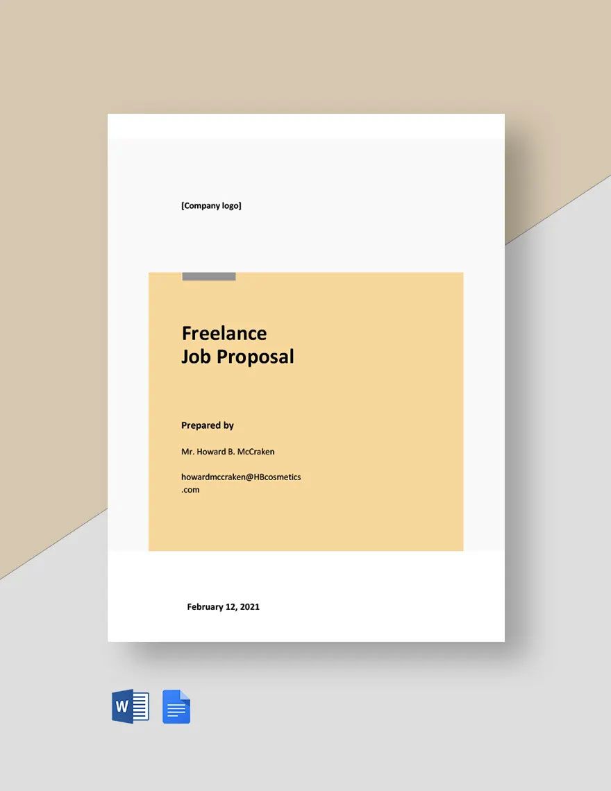 Editable Freelance Job Proposal Template in Word, Pages, Google Docs - Download | Template.net Editable Freelance Job Proposal Template in Word, Pages, Google Docs - Download | Template.net