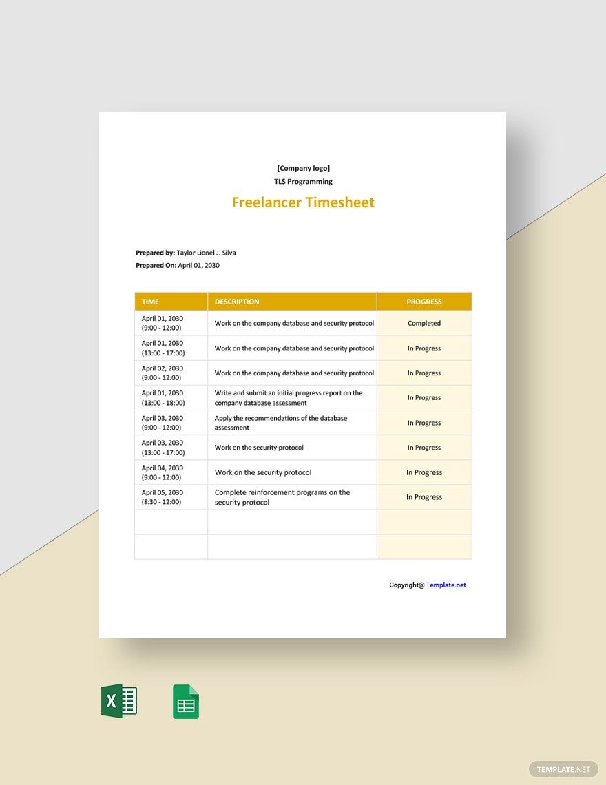 Free Simple Freelancer Timesheet Template in Word, Google Docs, Google Sheets Free Simple Freelancer Timesheet Template in Word, Google Docs, Google Sheets