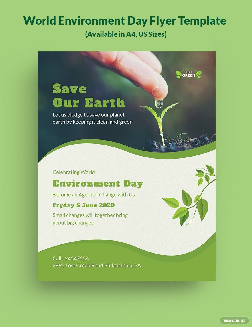 World Environment Day Flyer Template in Illustrator, PSD, Word, Publisher, Google Docs, Pages - Download | Template.net World Environment Day Flyer Template in Illustrator, PSD, Word, Publisher, Google Docs, Pages - Download | Template.net