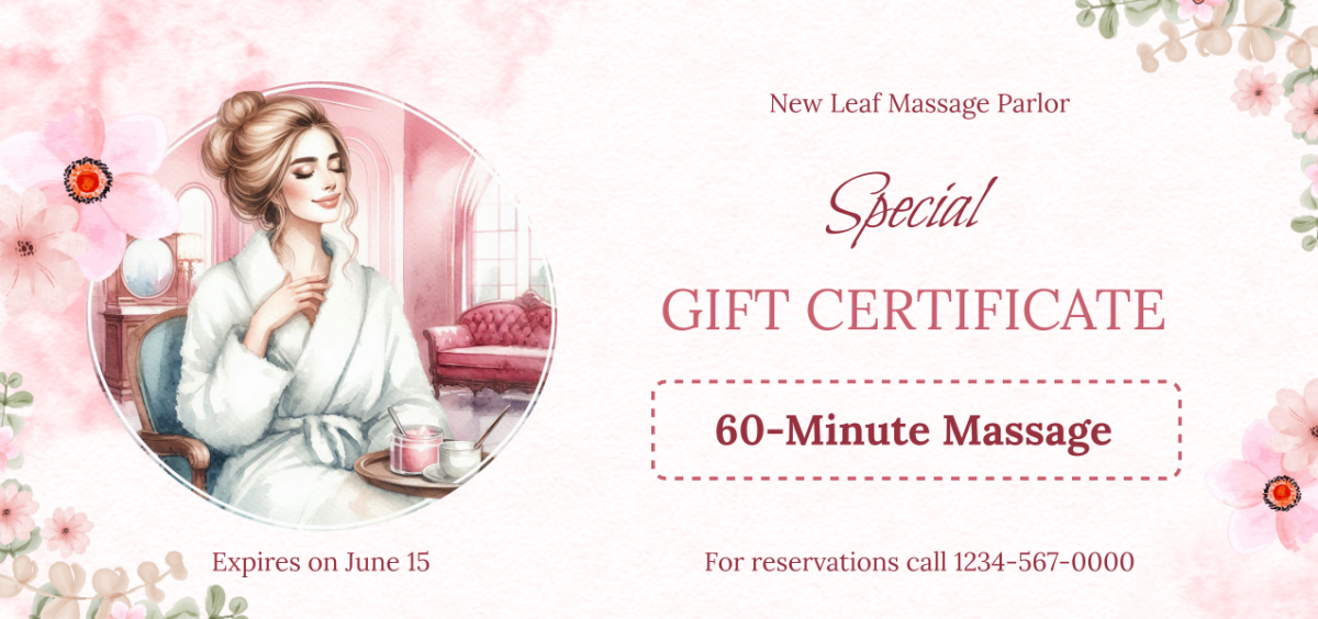 Massage Parlor Gift Certificate Template - Edit Online & Download Massage Parlor Gift Certificate Template - Edit Online & Download