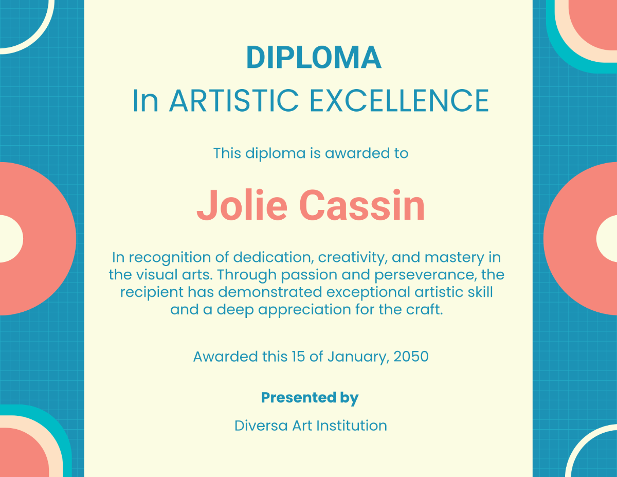 Art Diploma Certificate Template - Edit Online & Download Art Diploma Certificate Template - Edit Online & Download