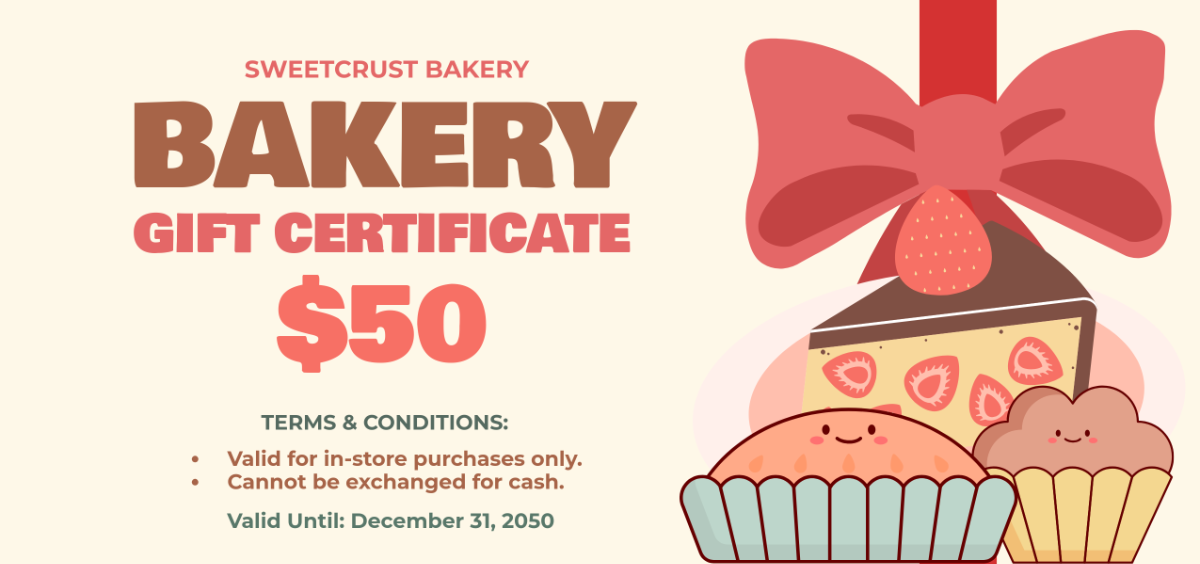 Blank Bakery Gift Certificate Template - Edit Online & Download Blank Bakery Gift Certificate Template - Edit Online & Download