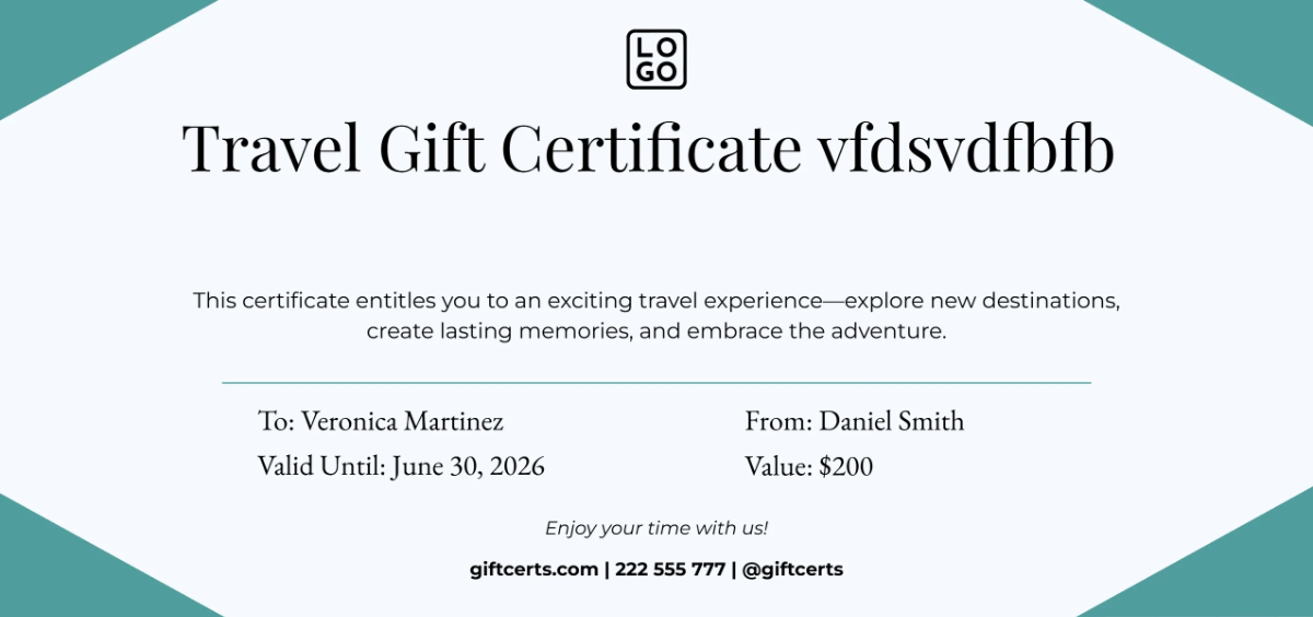 Free Simple Travel Gift Certificate Template to Edit Online Free Simple Travel Gift Certificate Template to Edit Online