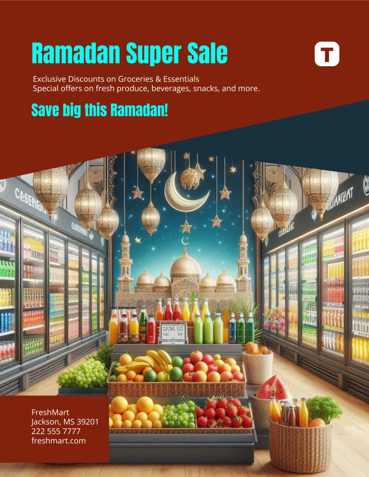Ramadan Supermarket Offer Flyer Template - Edit Online & Download Ramadan Supermarket Offer Flyer Template - Edit Online & Download