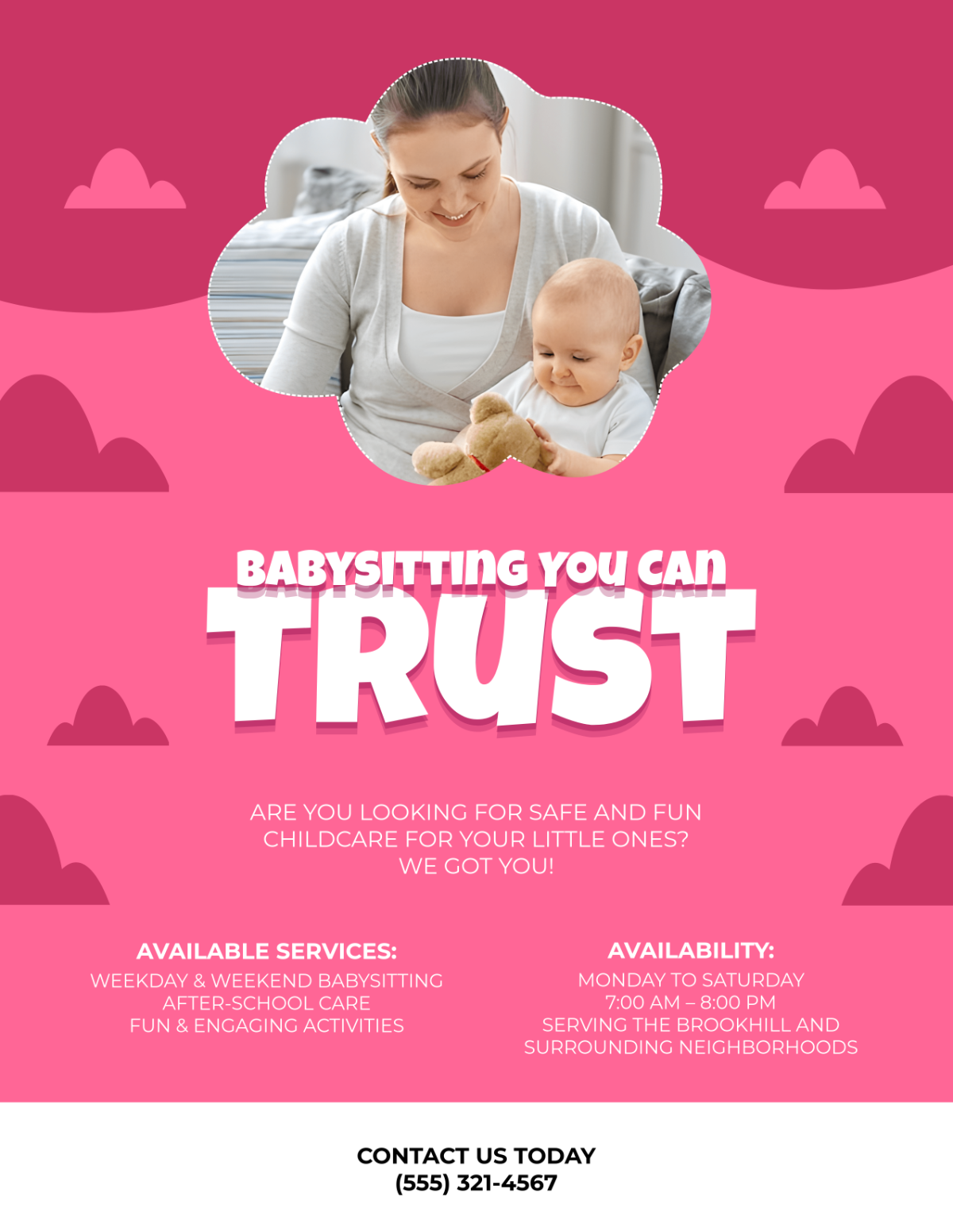 Free Pink Childcare Babysitting Flyer Template to Edit Online Free Pink Childcare Babysitting Flyer Template to Edit Online