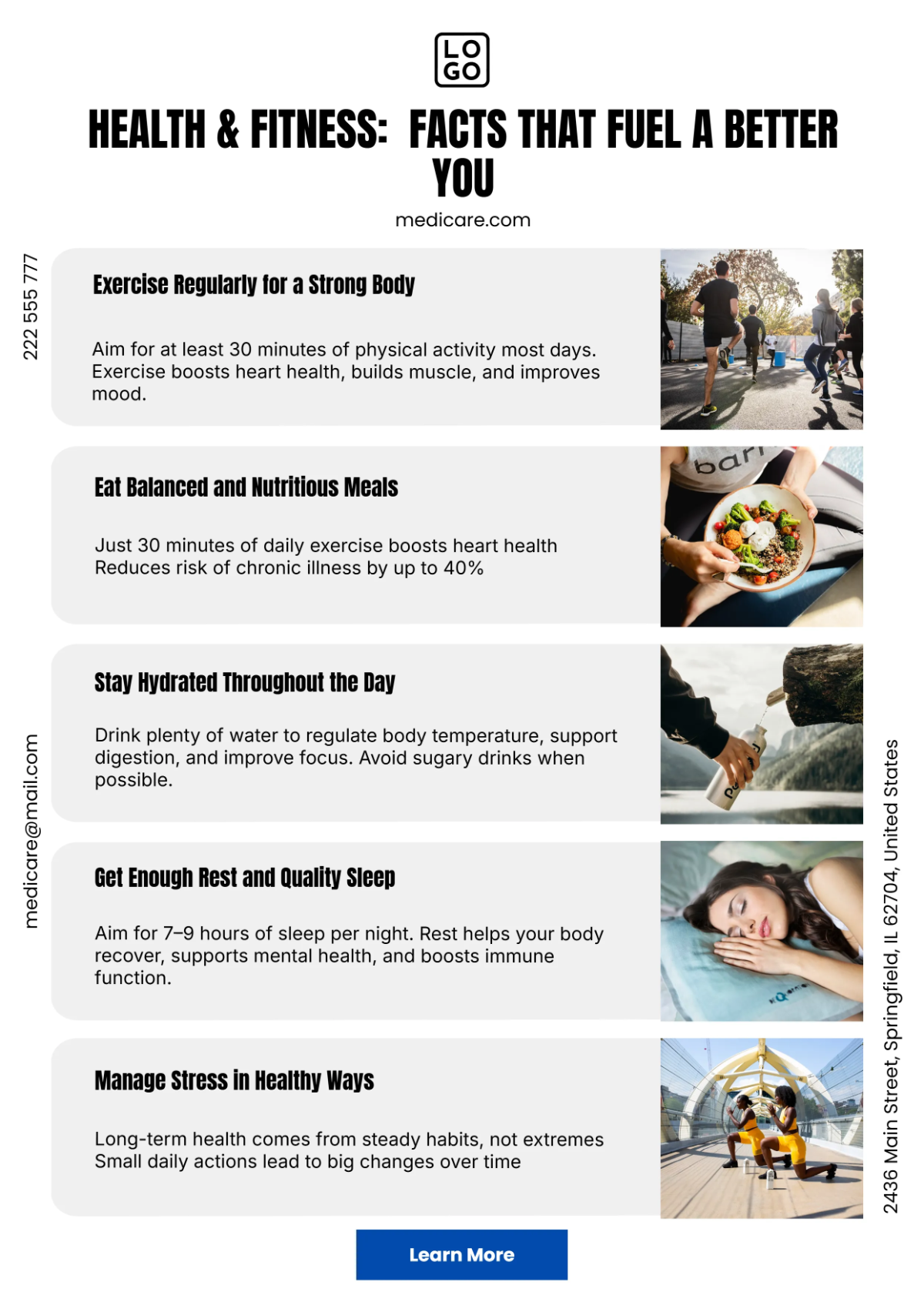 Free Health and Fitness Infographic Template to Edit Online Free Health and Fitness Infographic Template to Edit Online