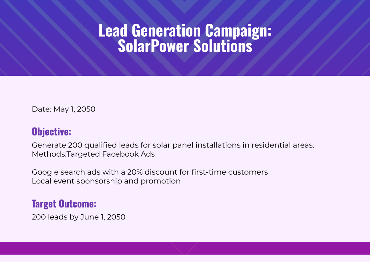 Free One Page Lead Generation Document Template to Edit Online Free One Page Lead Generation Document Template to Edit Online