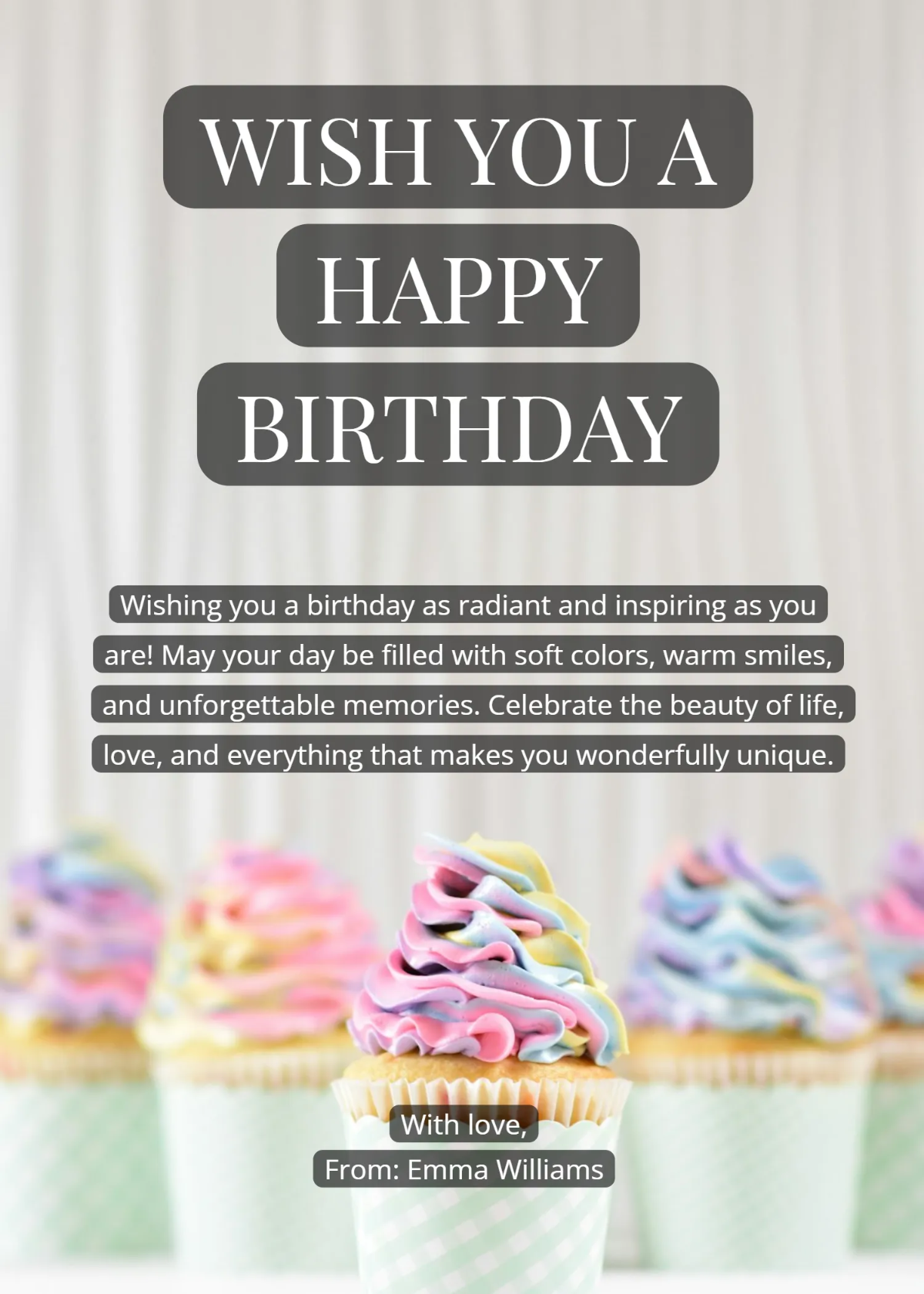 Free Birthday Wishes Poster Template to Edit Online Free Birthday Wishes Poster Template to Edit Online