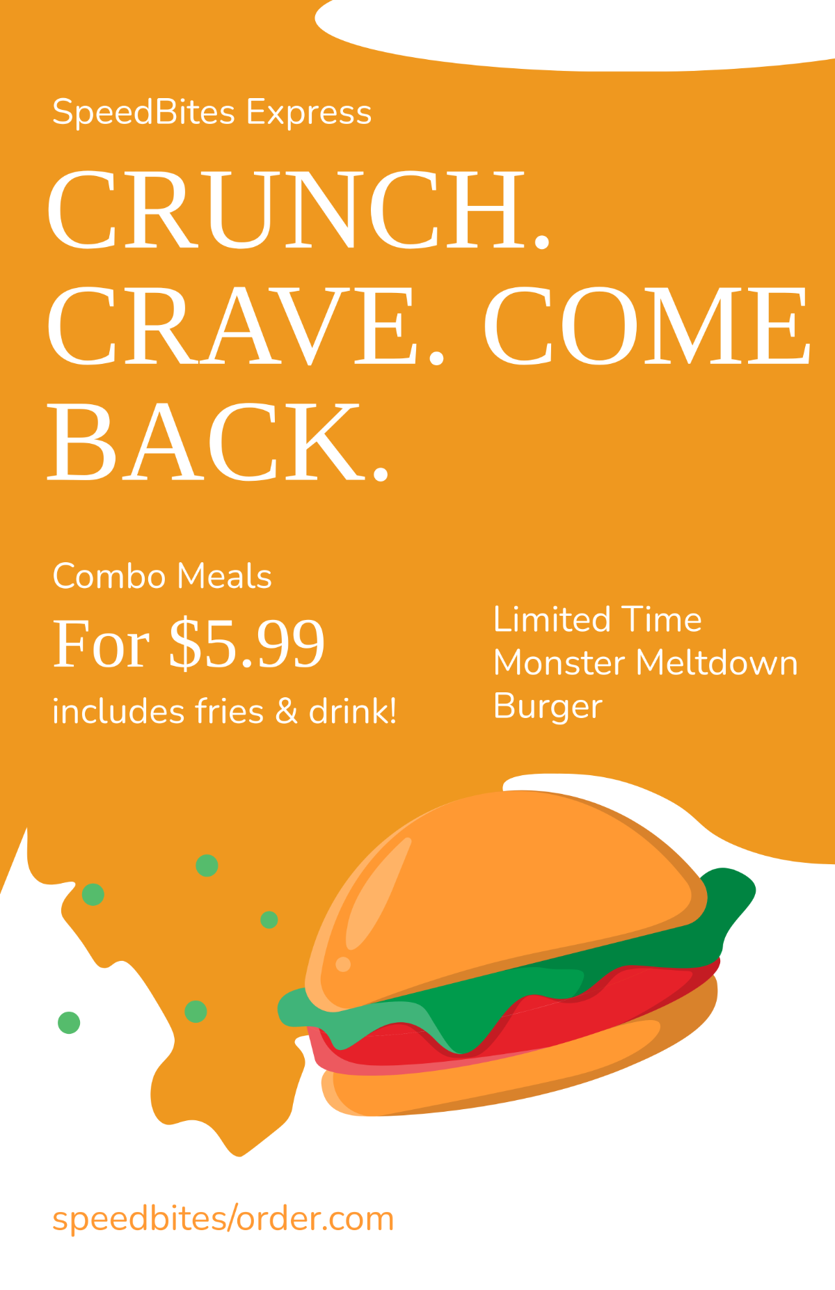 Free Simple Fast Food Poster Template to Edit Online Free Simple Fast Food Poster Template to Edit Online