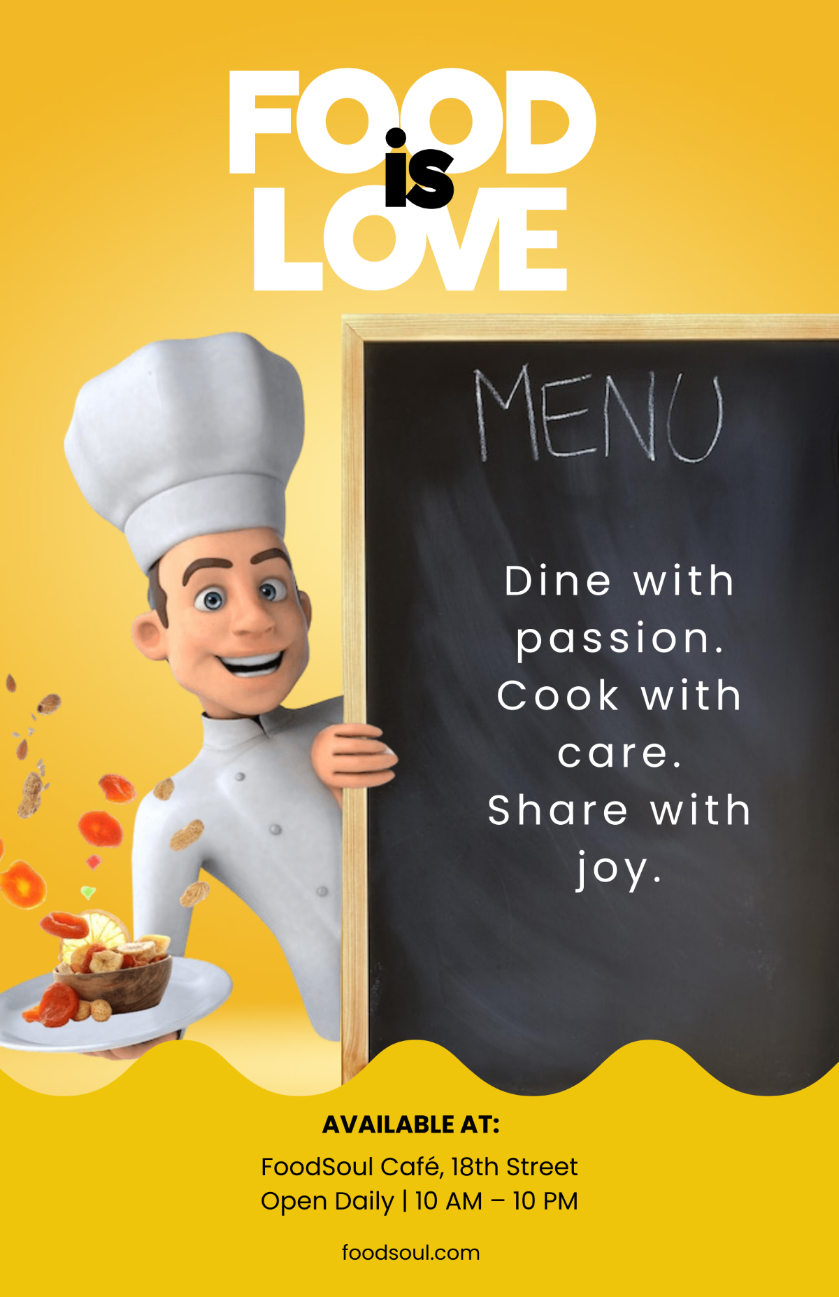 Free Cartoon Food Poster Template to Edit Online Free Cartoon Food Poster Template to Edit Online