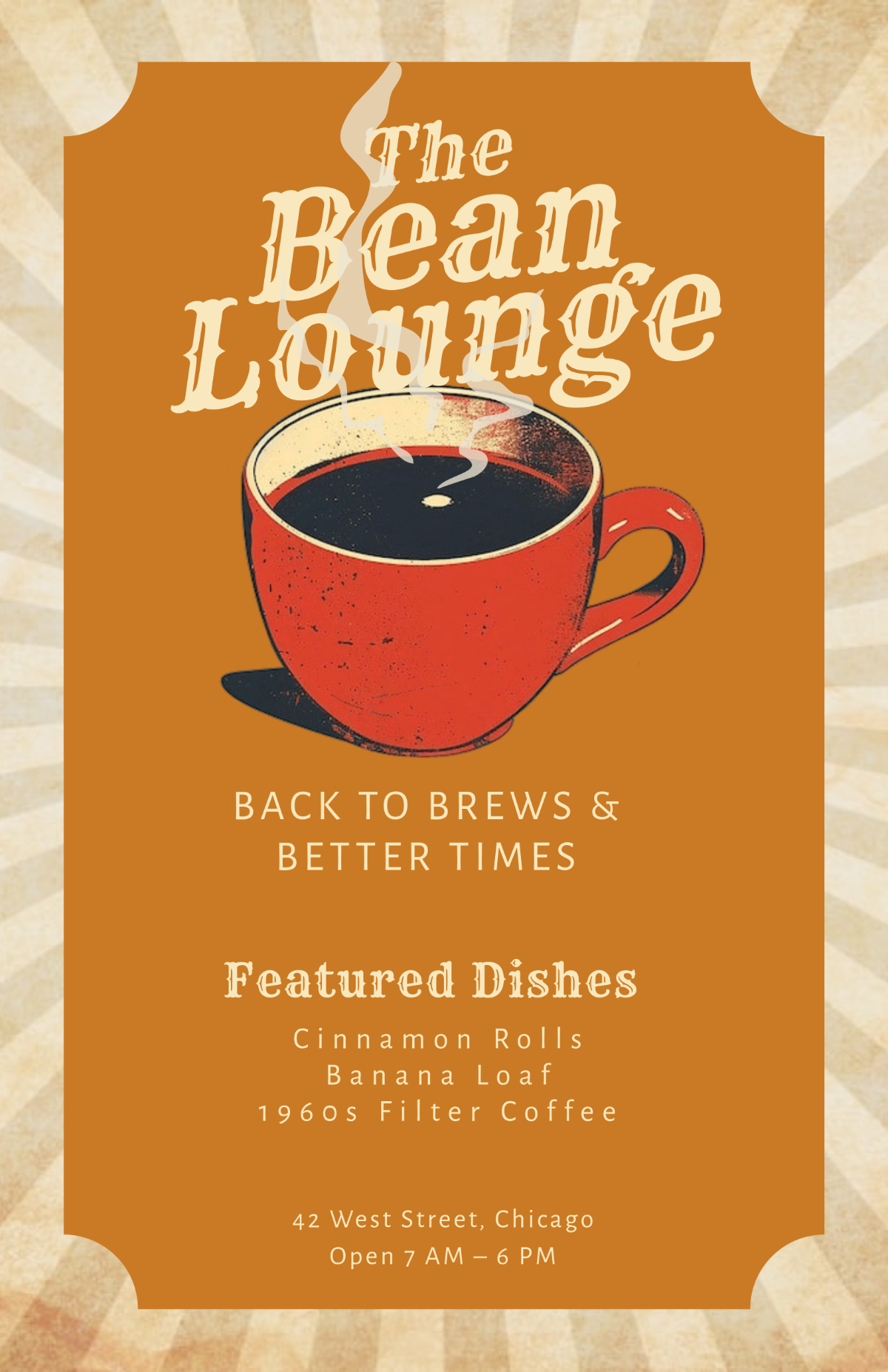 Free Retro Coffee Shop Food Poster Template to Edit Online Free Retro Coffee Shop Food Poster Template to Edit Online