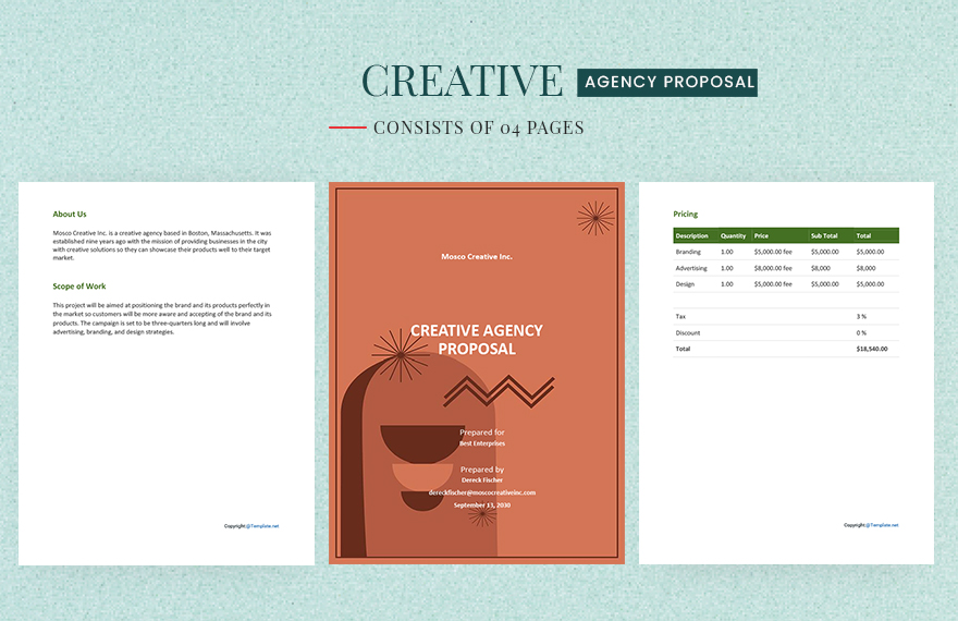 Creative Agency Proposal Template in Word, Google Docs, Pages - Download | Template.net Creative Agency Proposal Template in Word, Google Docs, Pages - Download | Template.net