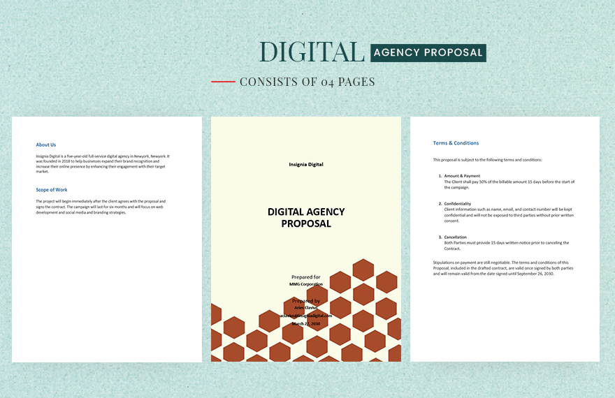 Professional Digital Agency Proposal Template in Word, Google Docs, Pages - Download | Template.net Professional Digital Agency Proposal Template in Word, Google Docs, Pages - Download | Template.net