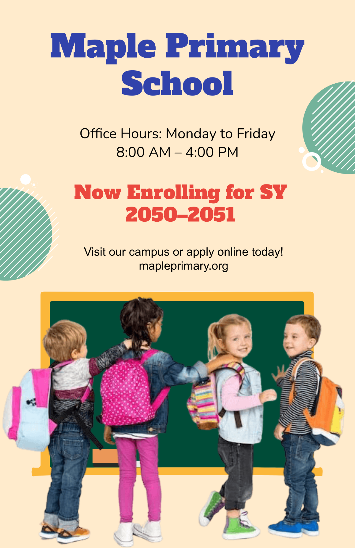 Free Primary School Admission Poster Template to Edit Online Free Primary School Admission Poster Template to Edit Online