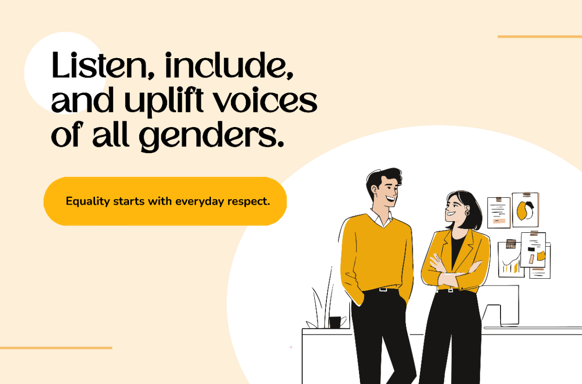 Free Landscape Design Gender Equality Poster Template to Edit Online Free Landscape Design Gender Equality Poster Template to Edit Online