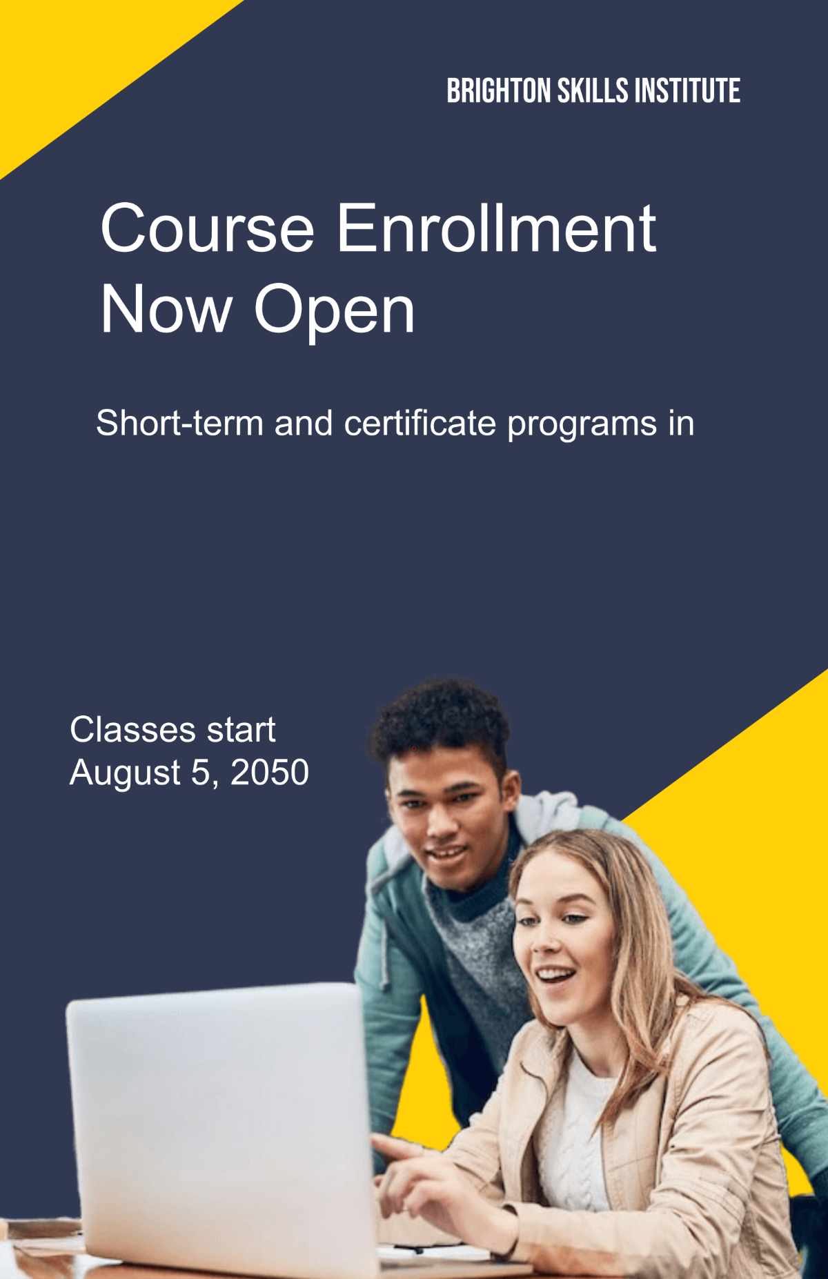 Free Simple Course Admission Poster Template to Edit Online Free Simple Course Admission Poster Template to Edit Online