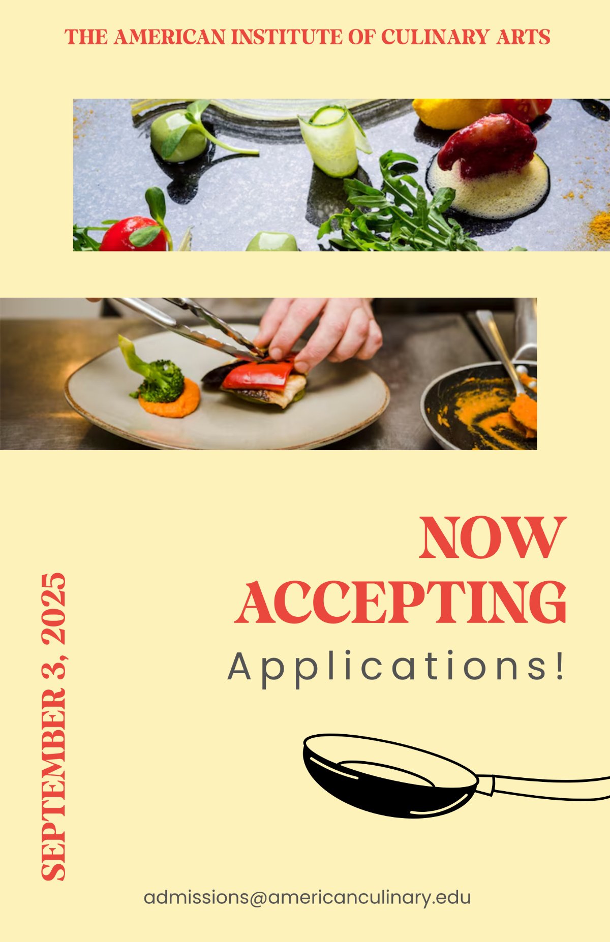 Free Culinary School Admission Poster to Edit Online Free Culinary School Admission Poster to Edit Online