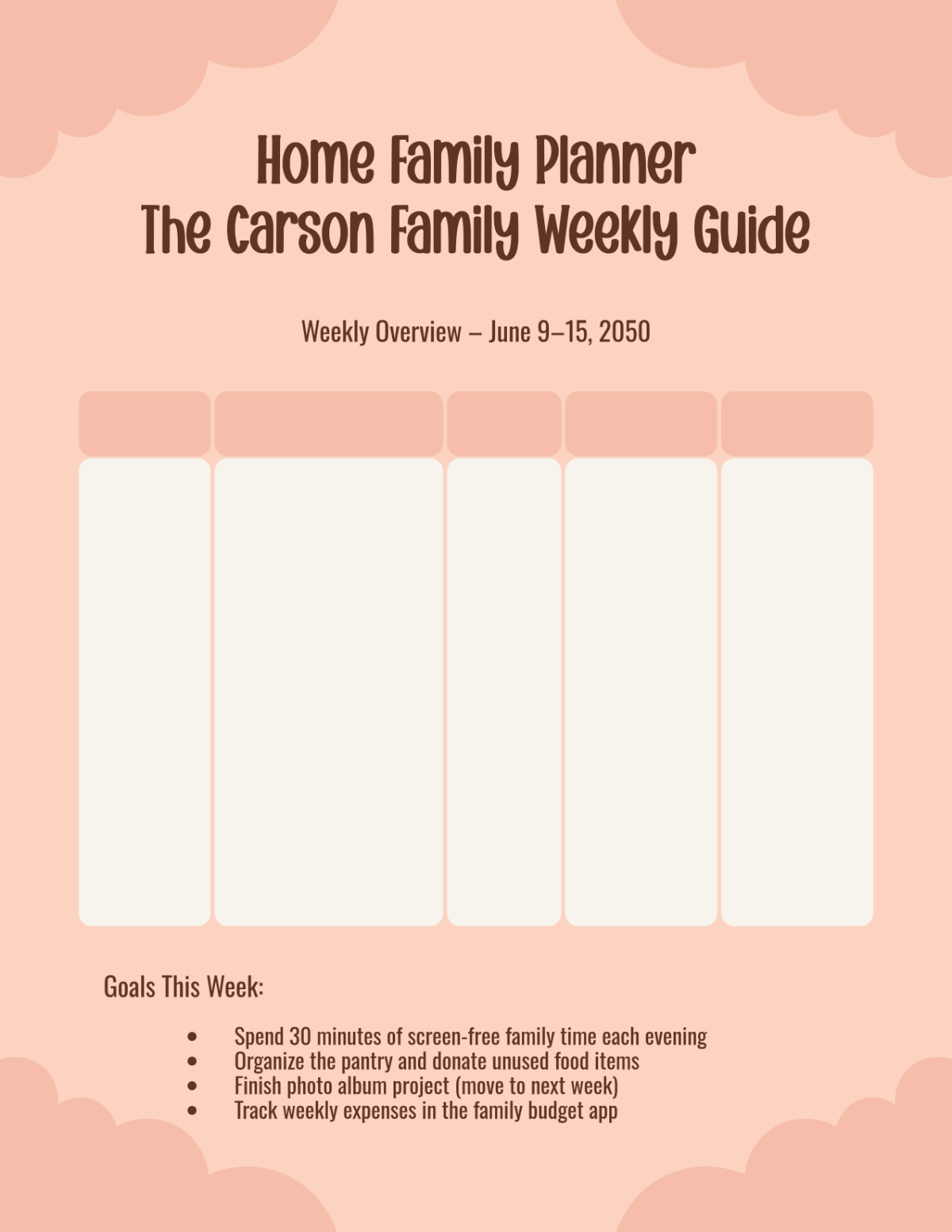 Free Home Family Planner Background Template to Edit Online Free Home Family Planner Background Template to Edit Online