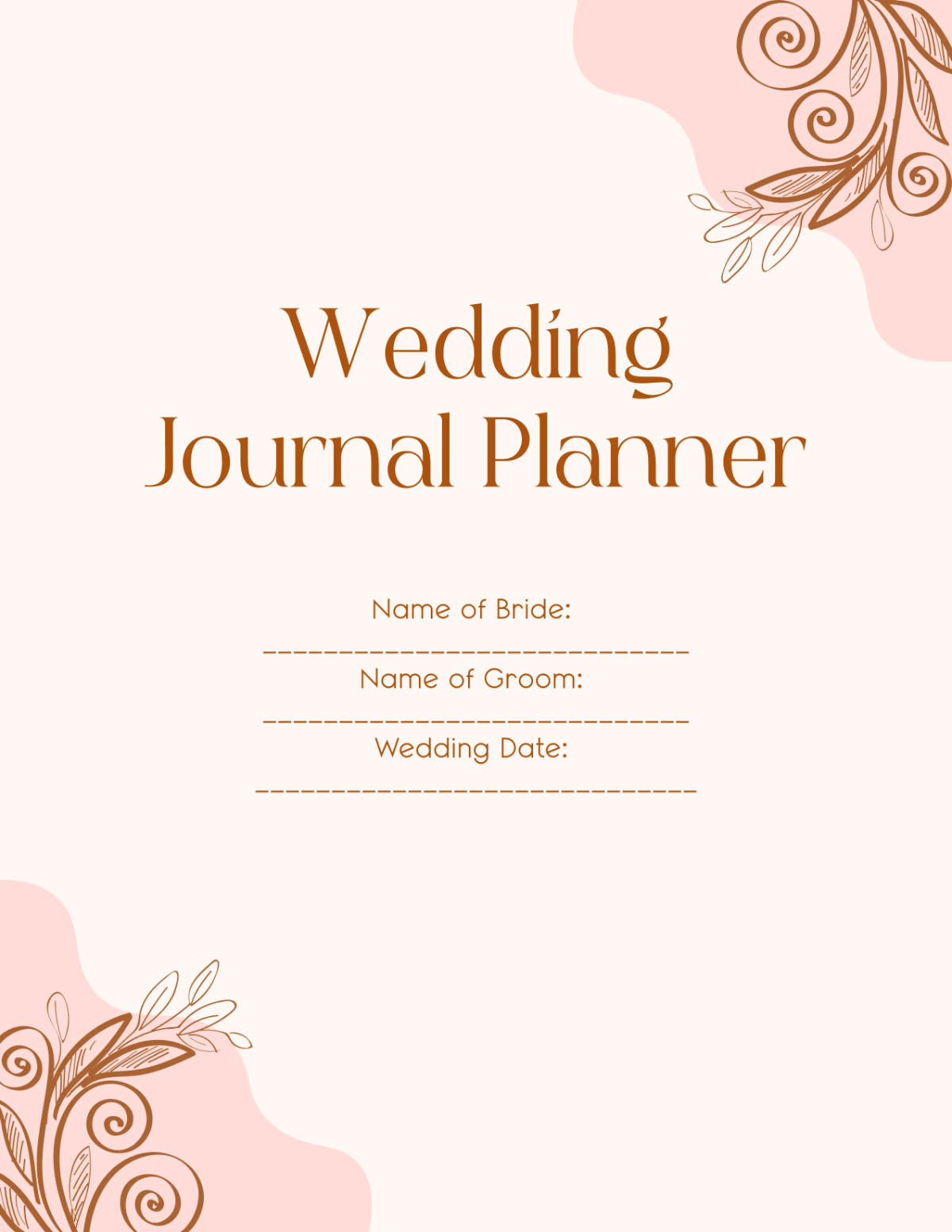Free Wedding Journal Planner Template to Edit Online Free Wedding Journal Planner Template to Edit Online
