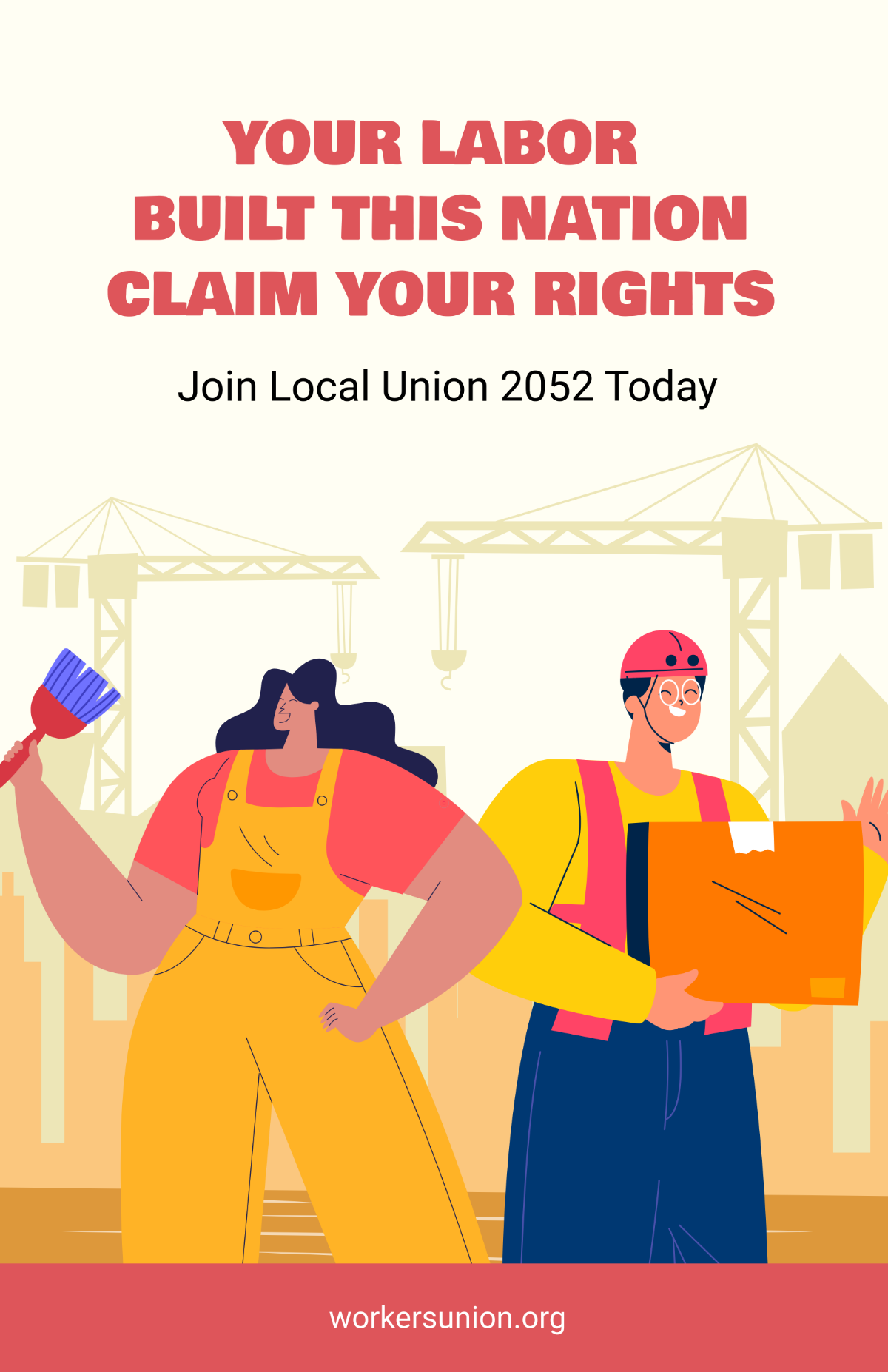 Free Labor Union Propaganda Poster Template to Edit Online Free Labor Union Propaganda Poster Template to Edit Online