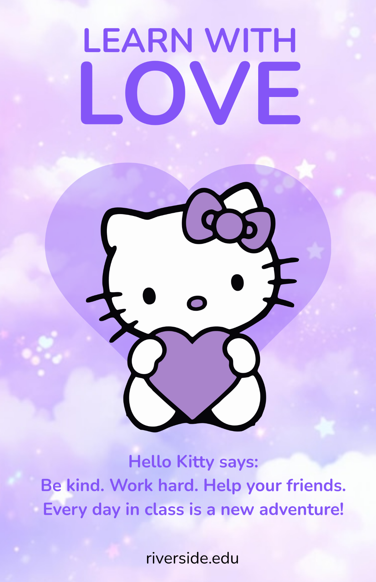 Free Purple Hello Kitty Classroom Poster Template to Edit Online Free Purple Hello Kitty Classroom Poster Template to Edit Online