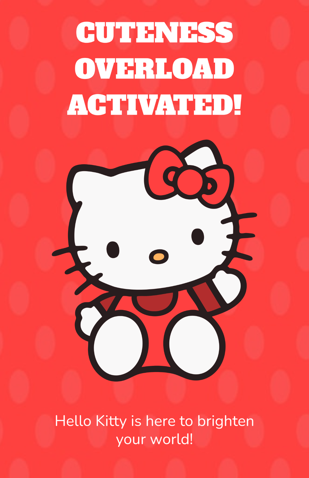 Free Red Kawaii Hello Kitty Poster Template to Edit Online Free Red Kawaii Hello Kitty Poster Template to Edit Online