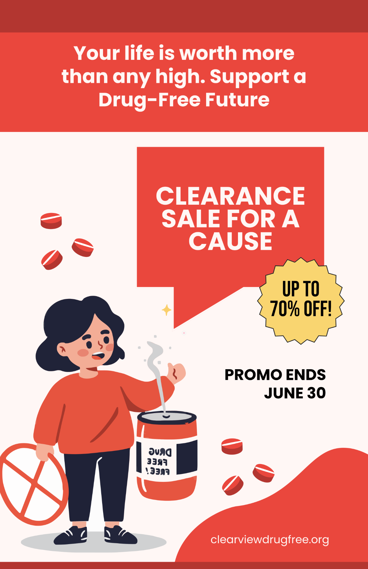 Free Modern Drug Free Ad Poster Template to Edit Online Free Modern Drug Free Ad Poster Template to Edit Online