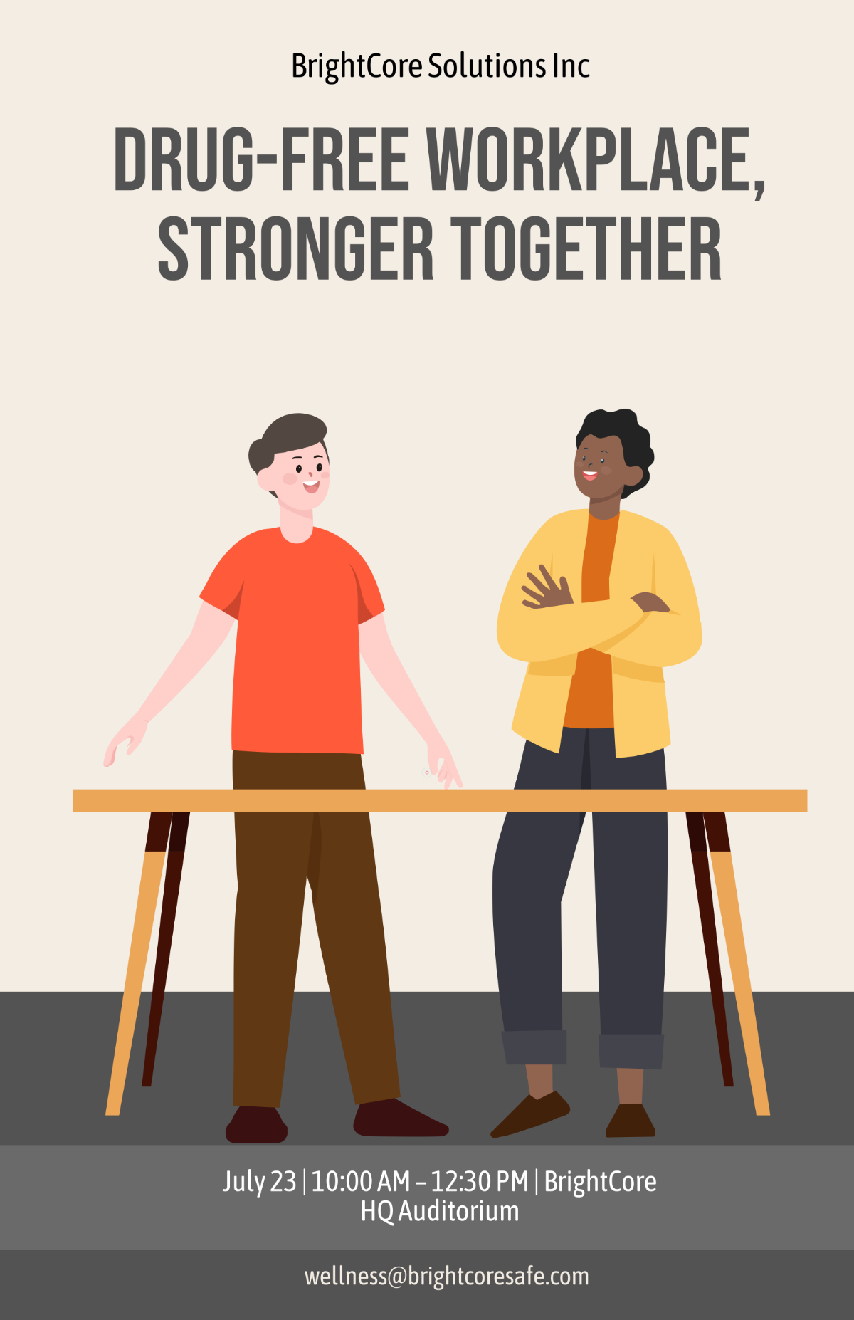 Free Drug Free Corporate Poster Template to Edit Online Free Drug Free Corporate Poster Template to Edit Online